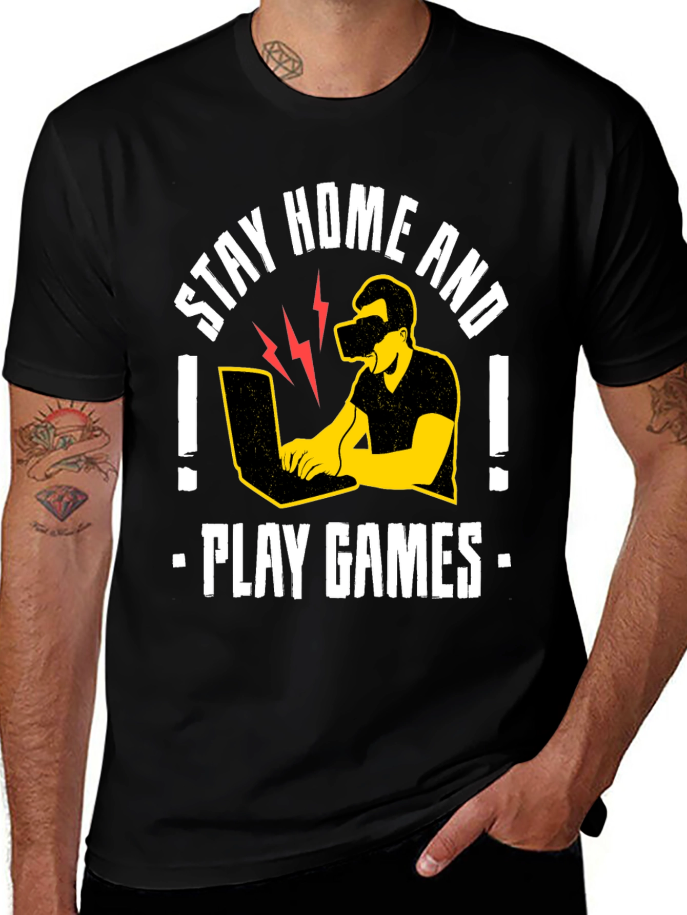 Variant 10 of Stay Home and Play Games Graphic Tee