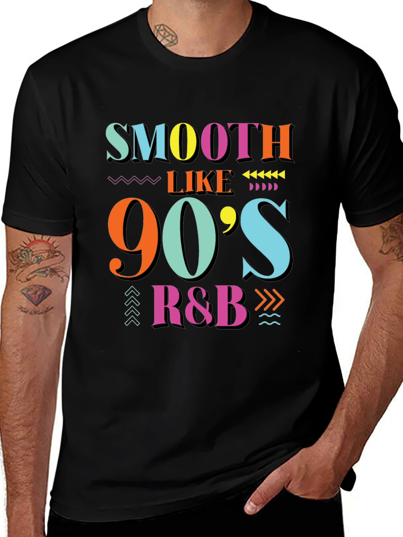 Smooth Like 90's R&B Black T-Shirt