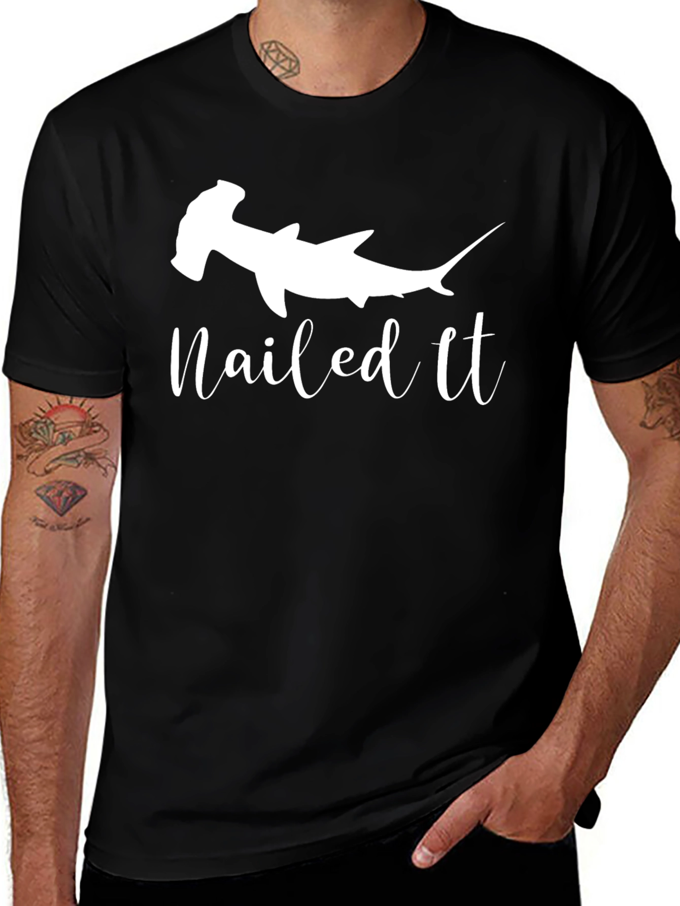 Variant 9 of Hammerhead Shark Nailed It T-Shirt