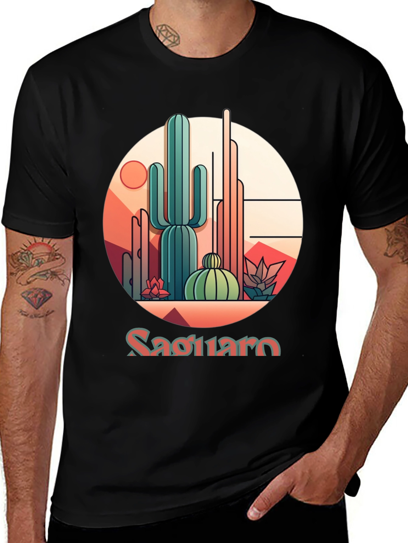 Saguaro Desert Graphic T-Shirt