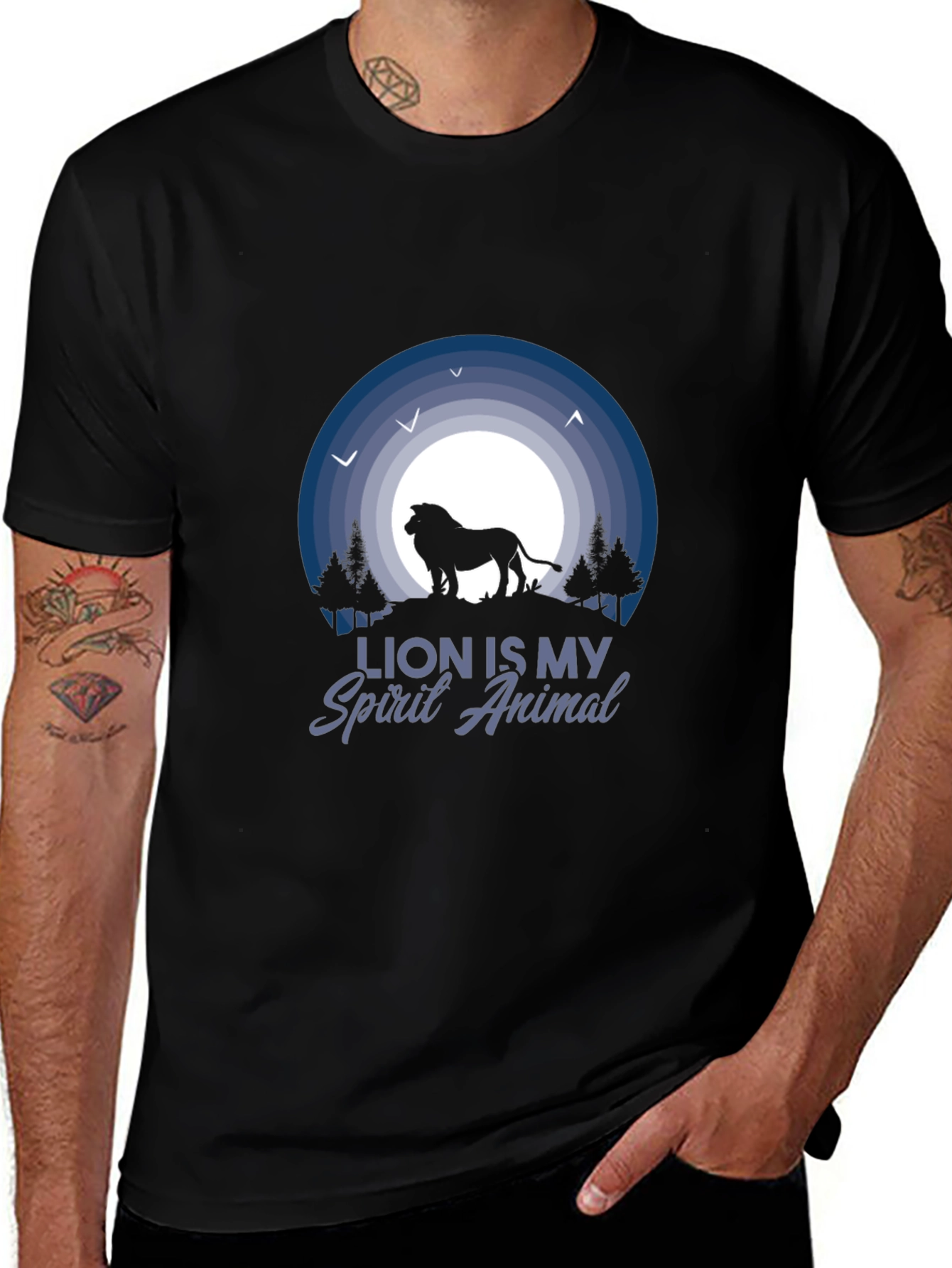 Variant 7 of Lion Spirit Animal T-Shirt - Nature Lover's Tee
