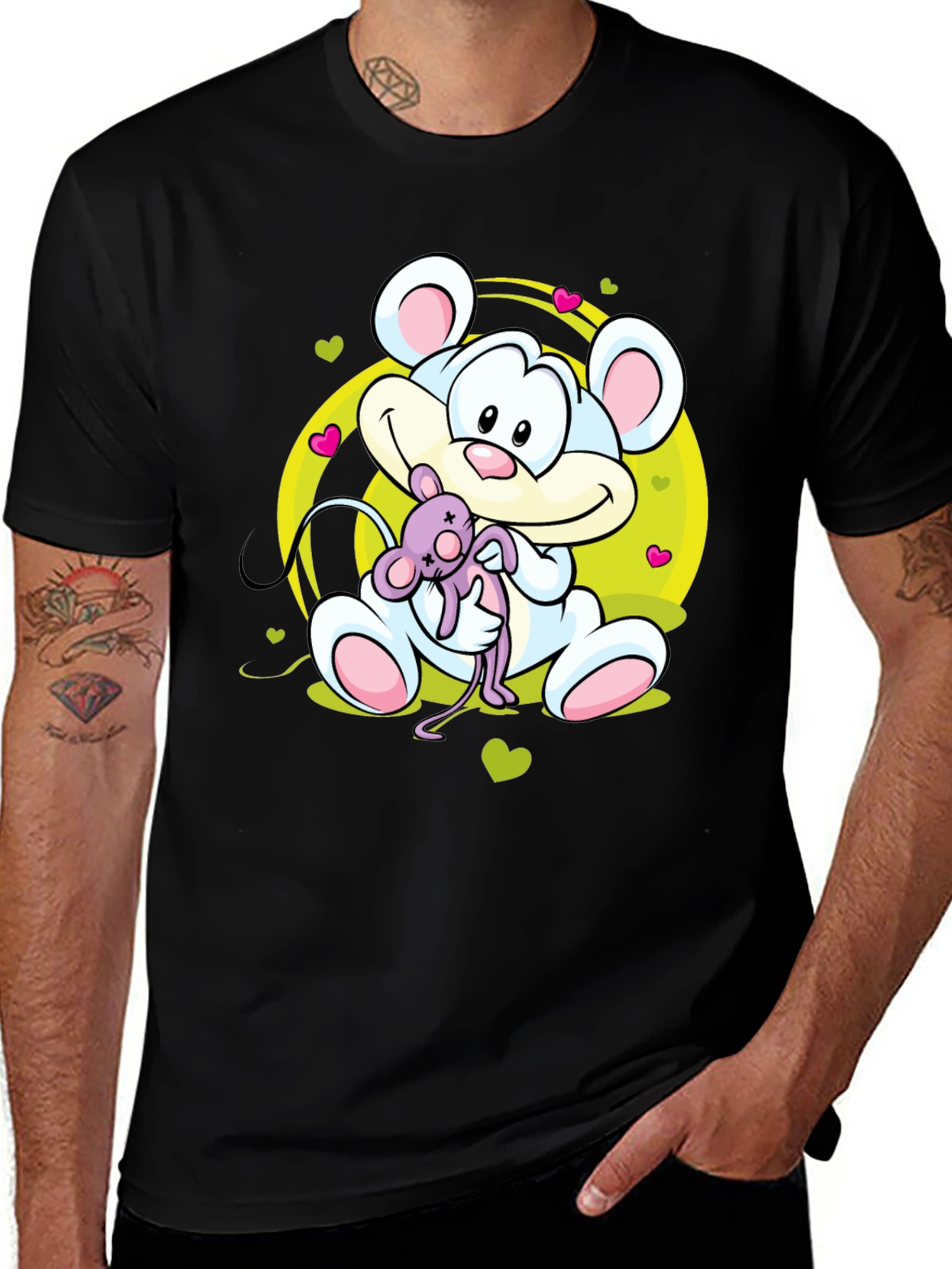Variant 7 of Cute Mouse Holding Plush T-Shirt
