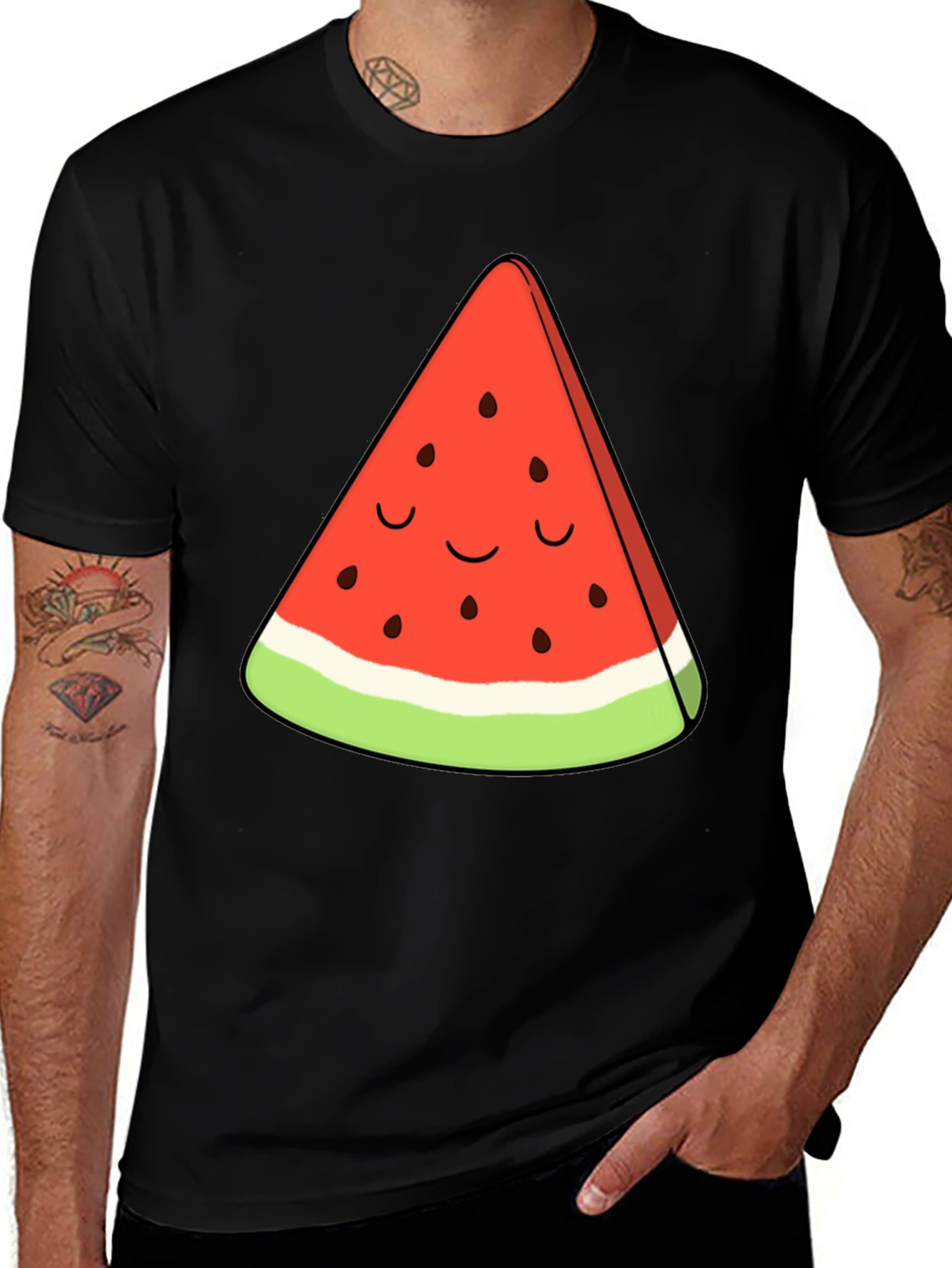Variant 14 of Cute Watermelon Slice Graphic Tee