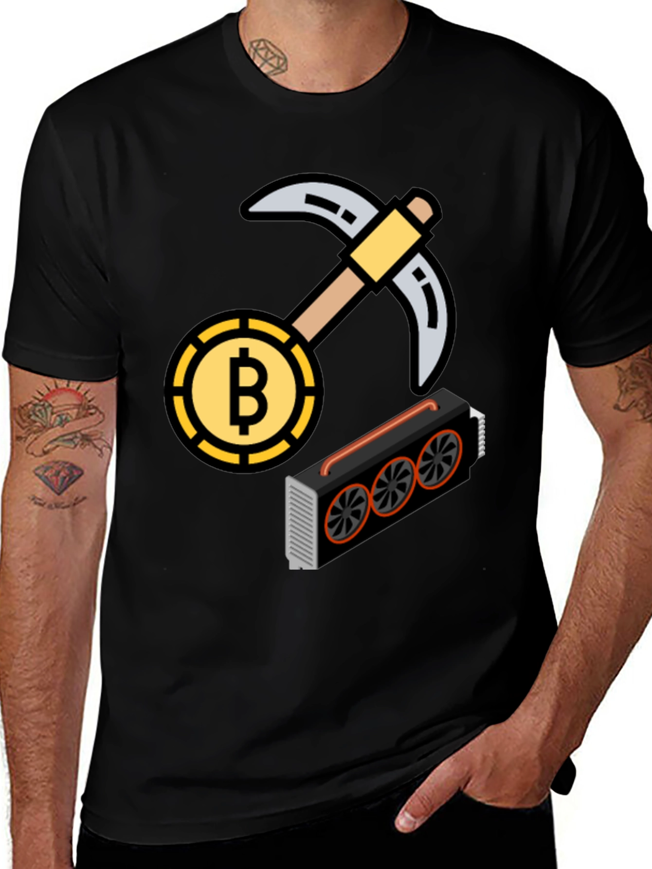 Crypto Miner Black Tee - Bitcoin Mining Graphic T-Shirt