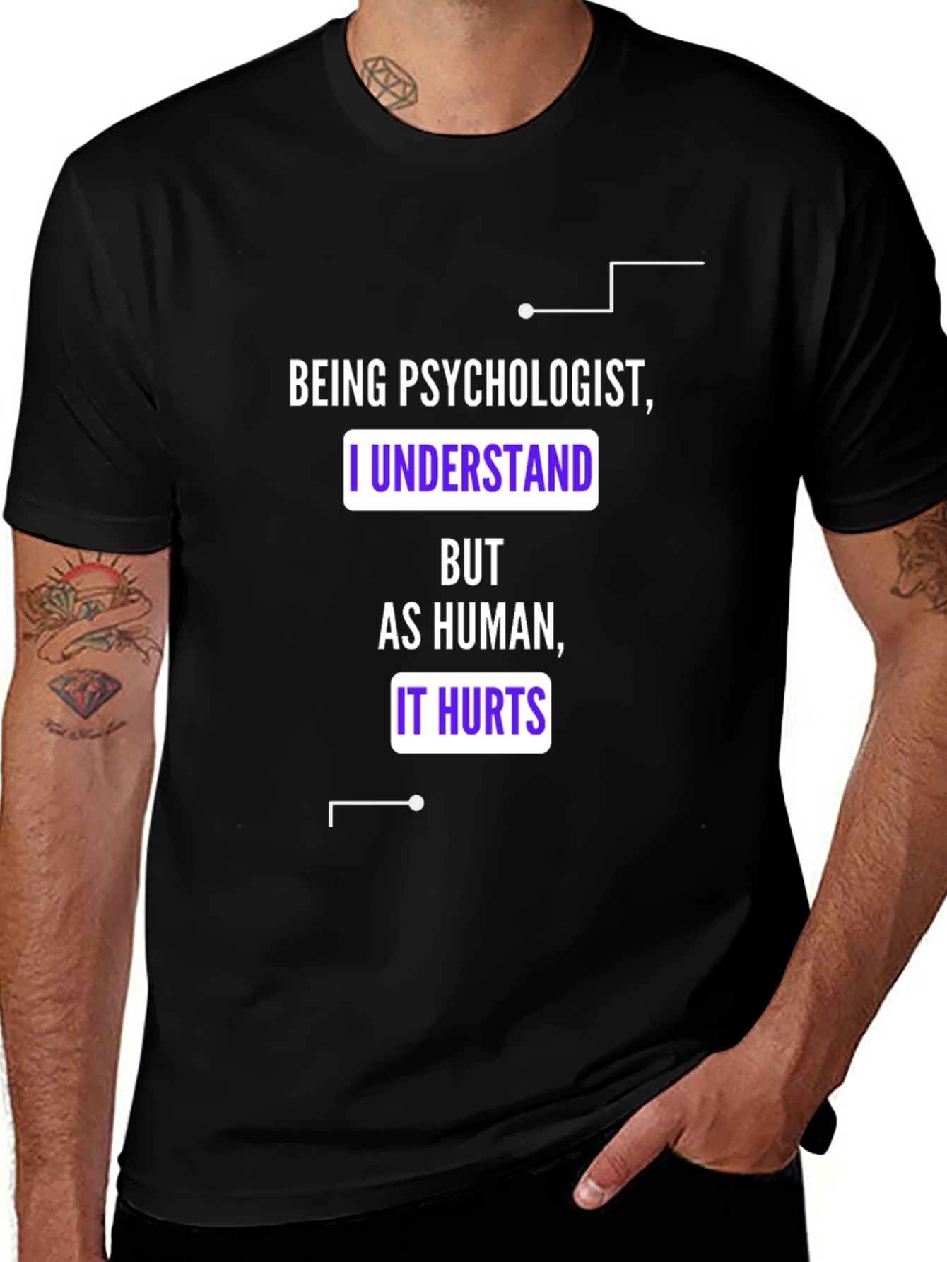 Variant 2 of Psychologist Humor T-Shirt: I Understand, But It Hurts