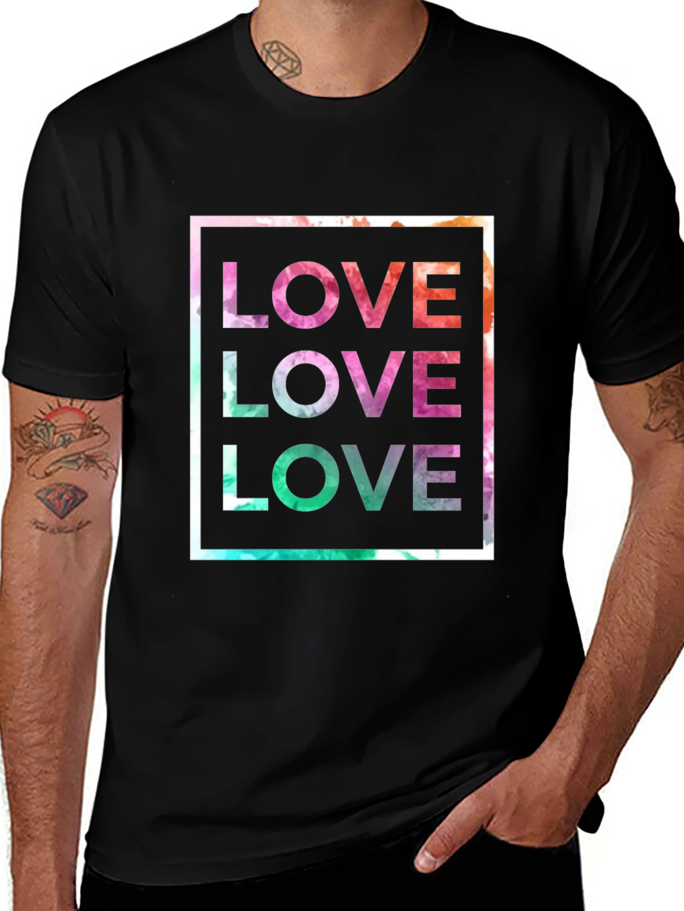 Variant 25 of Love Graphic Tee - Stylish Black Shirt