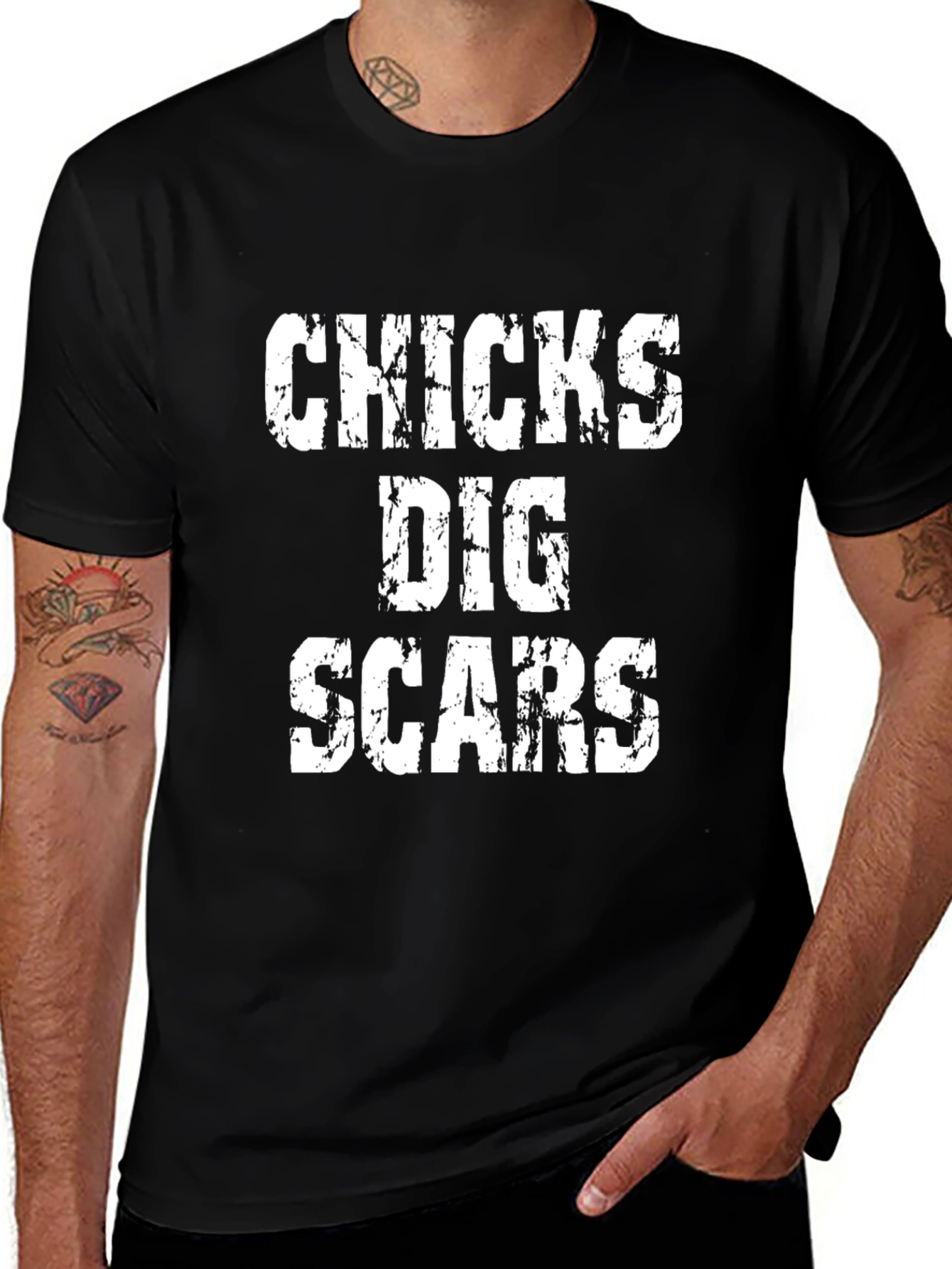 Variant 14 of Chicks Dig Scars Graphic T-Shirt - Bold Statement Tee