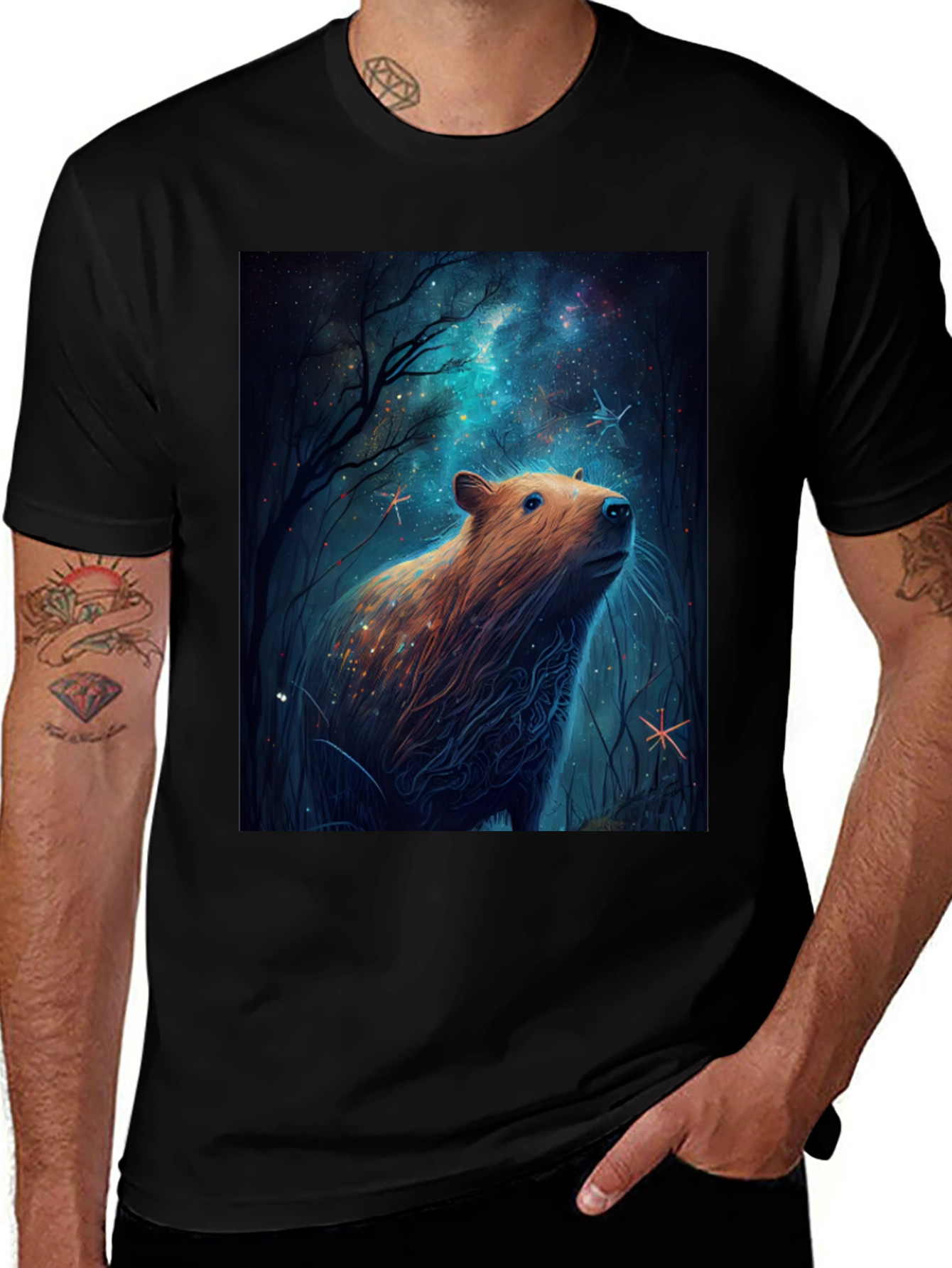 Variant 30 of Capybara in Space Graphic Tee