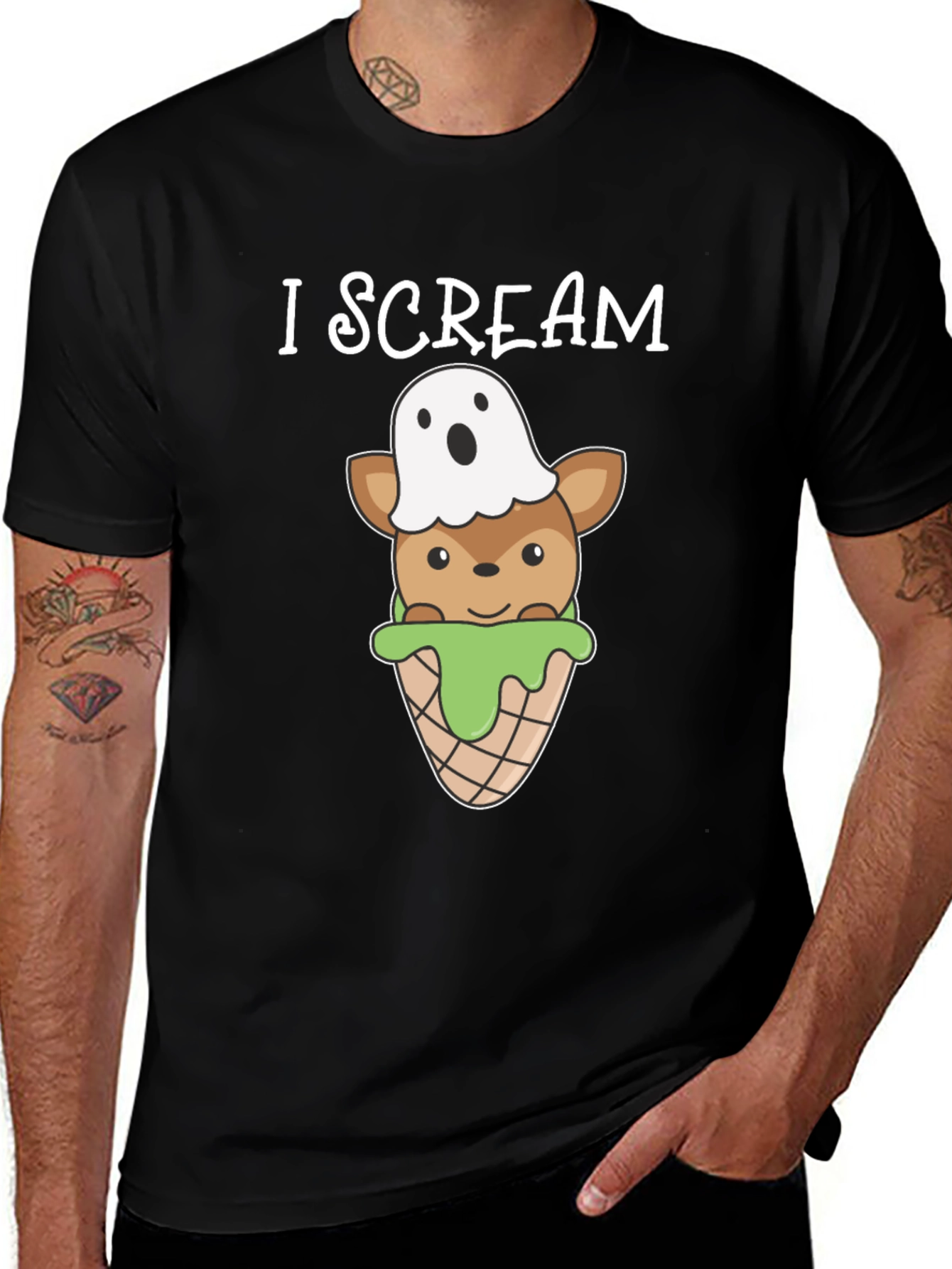 Variant 16 of I Scream Deer Ghost Graphic T-Shirt