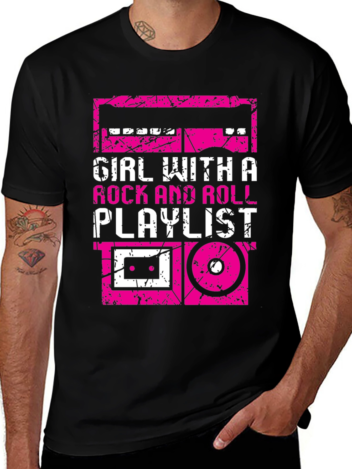 Variant 20 of Rock and Roll Playlist T-Shirt