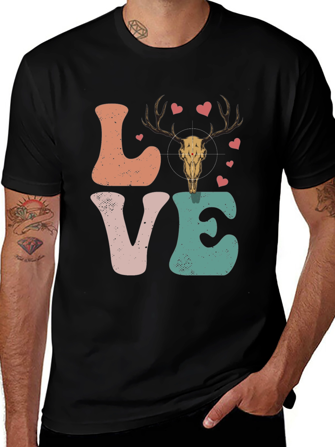 Variant 15 of Hunting Love Tee - Skull & Antler Target T-Shirt
