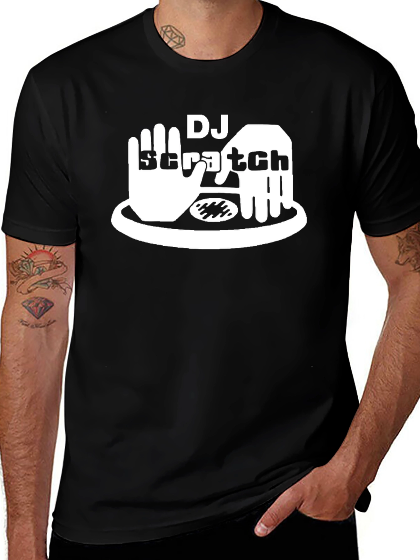 DJ Scratch Black T-Shirt