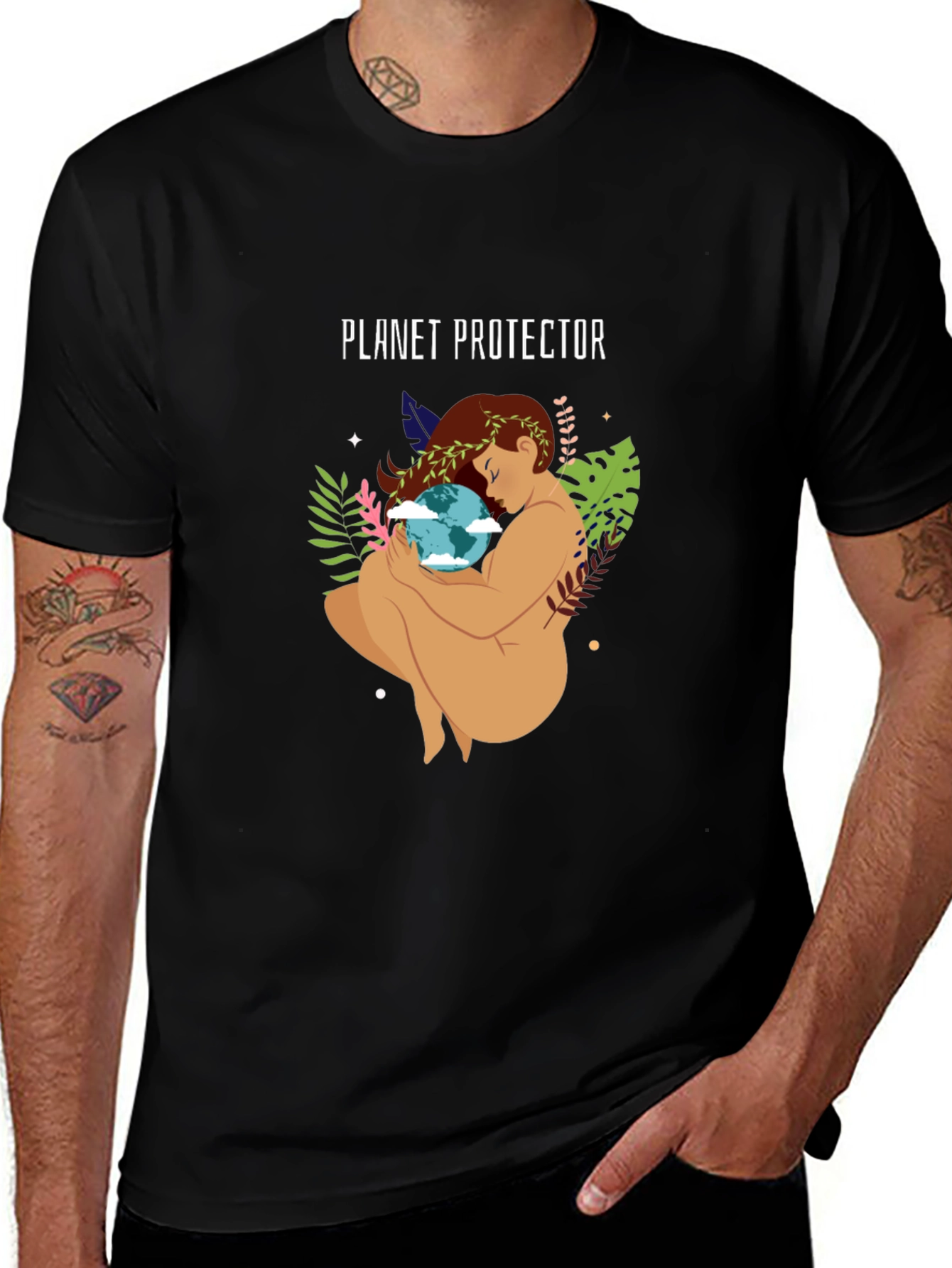 Variant 5 of Planet Protector Graphic T-Shirt