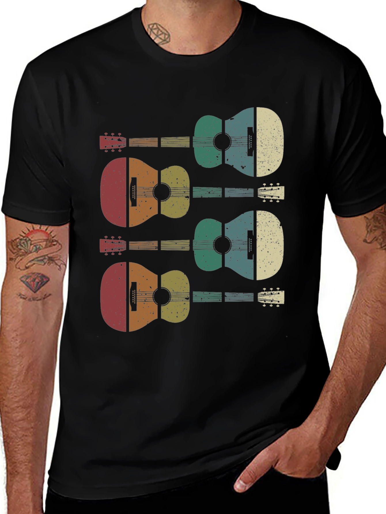 Variant 9 of Retro Guitar T-Shirt - Vintage Music Lover Tee