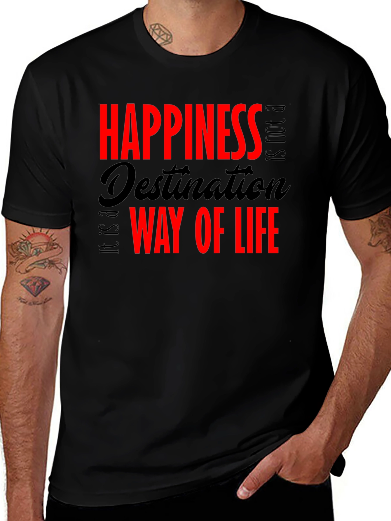 Variant 13 of Happiness Way of Life Graphic Tee