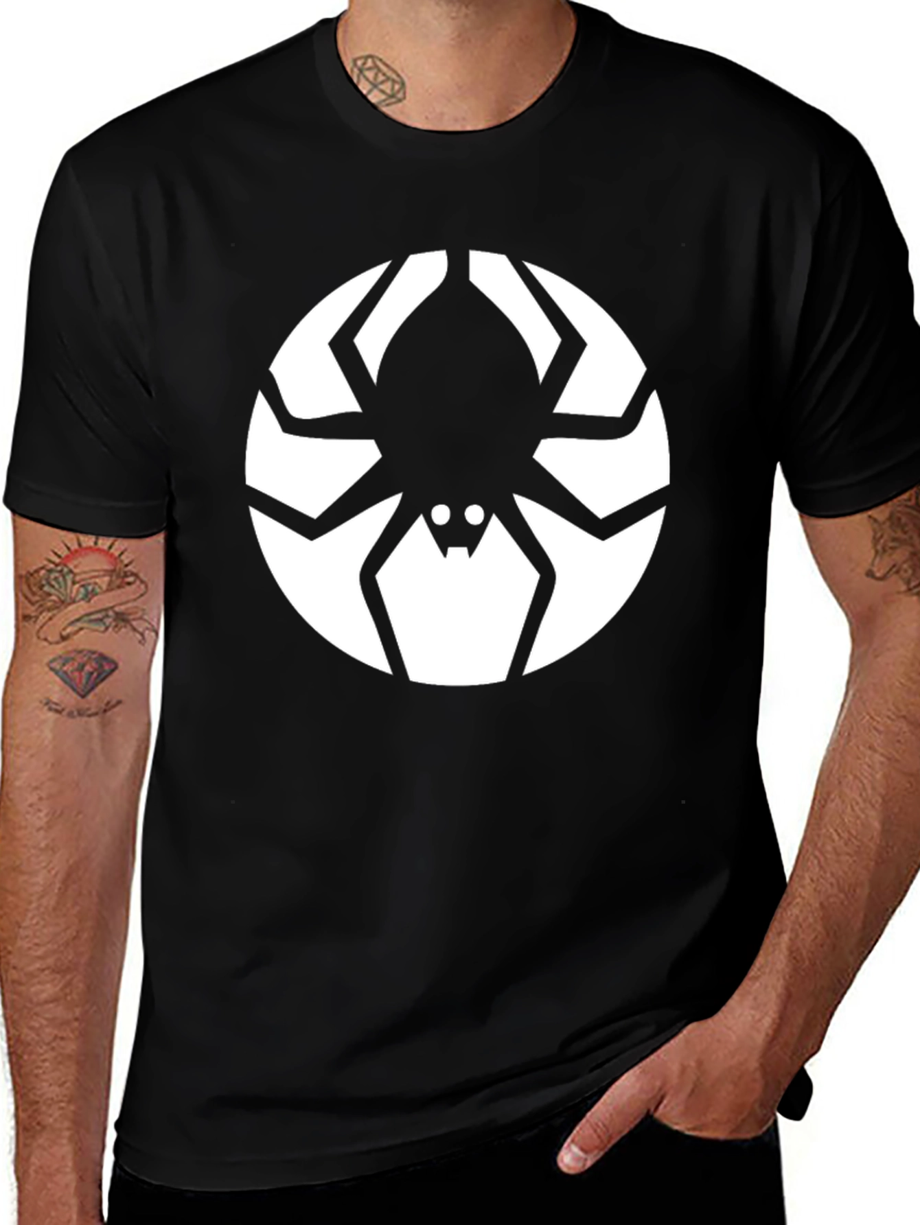 Variant 6 of Spider Graphic Black T-Shirt, Cool Arachnid Design