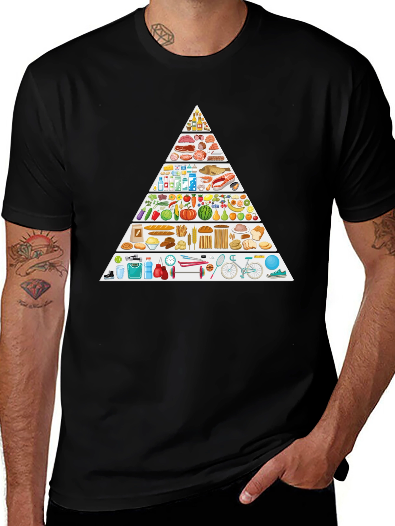 Food Pyramid Lifestyle T-Shirt