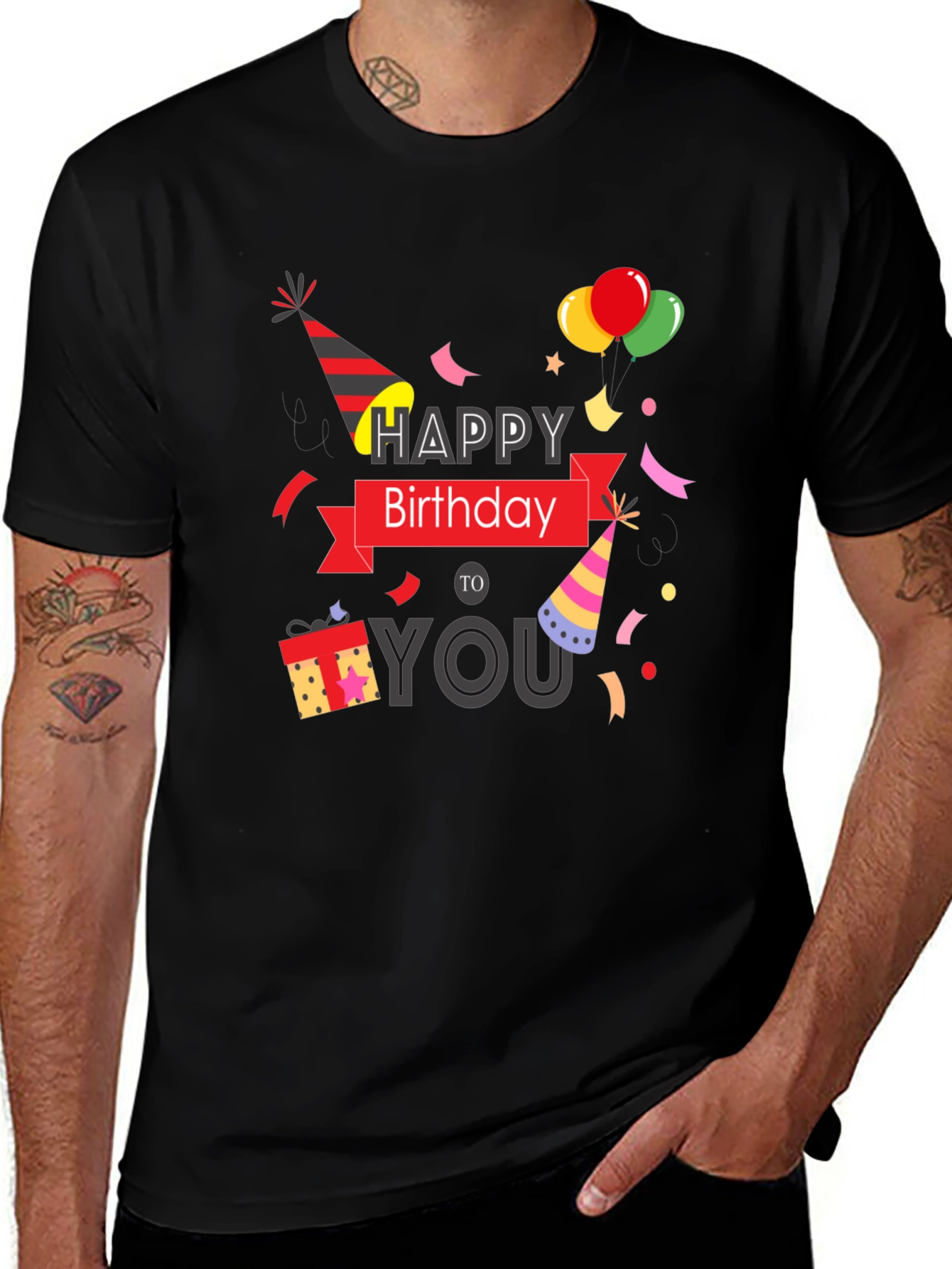 Variant 28 of Happy Birthday Graphic Print T-Shirt
