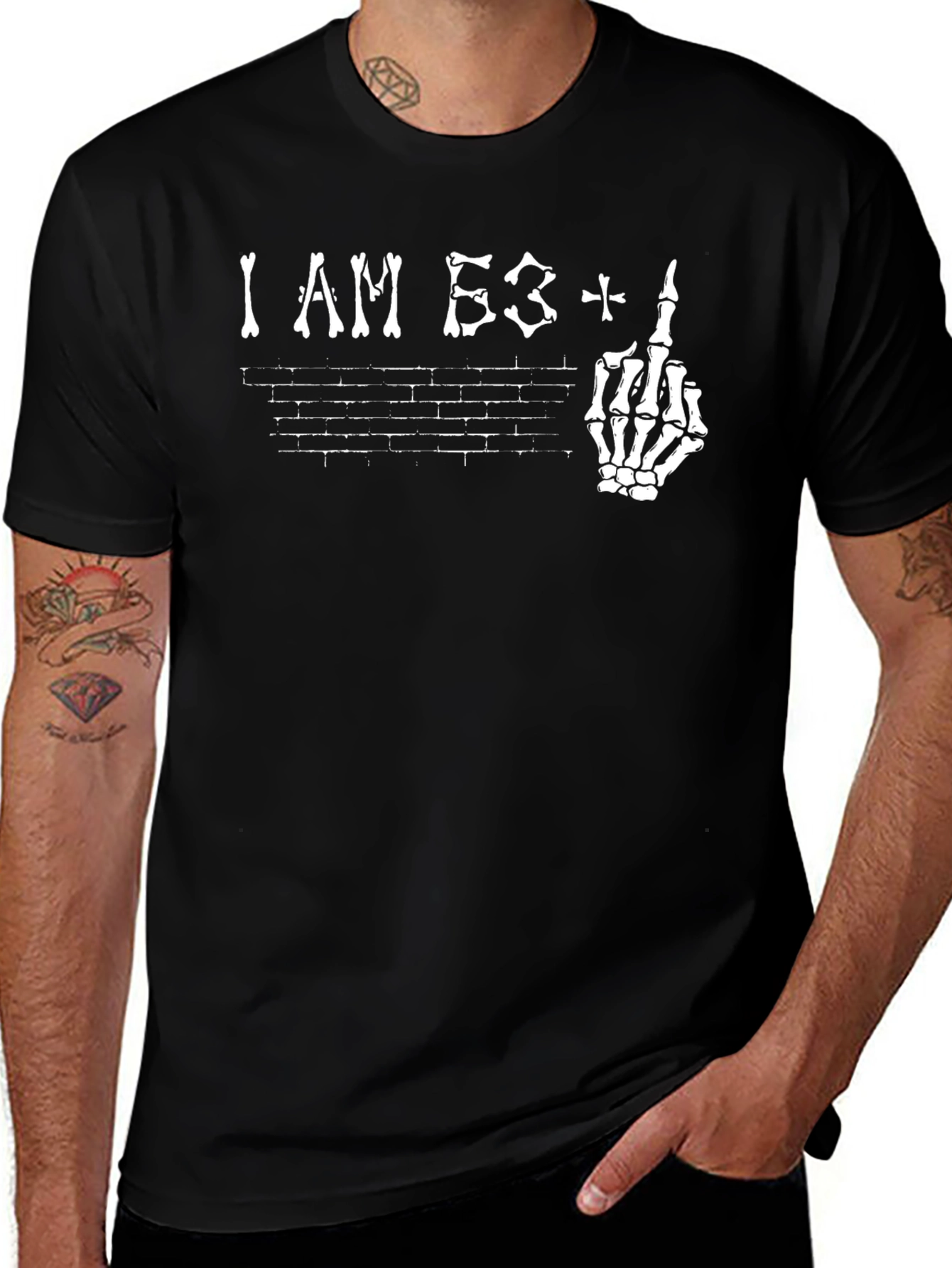Variant 7 of I Am 53+ Middle Finger Graphic Tee