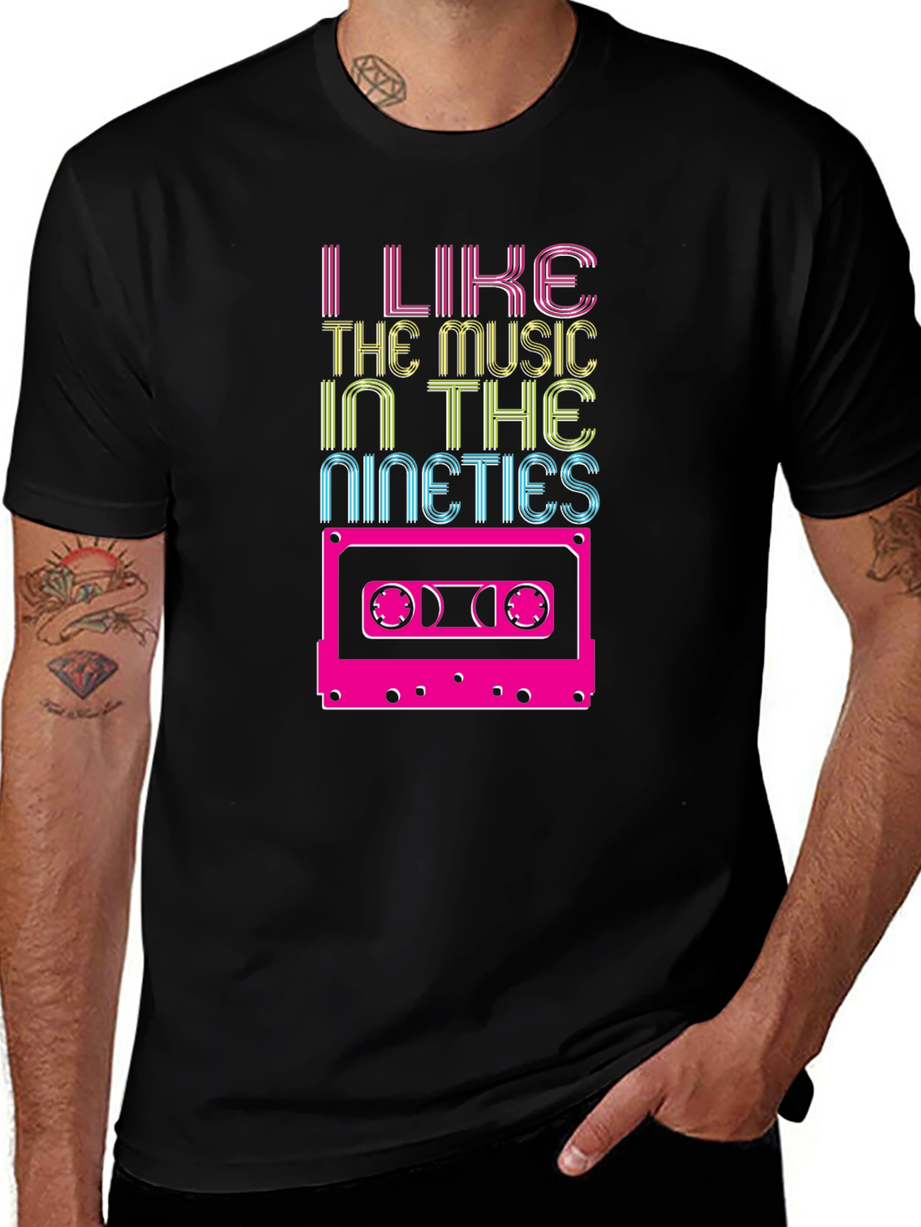 Variant 25 of I Like the Music in the Nineties T-Shirt