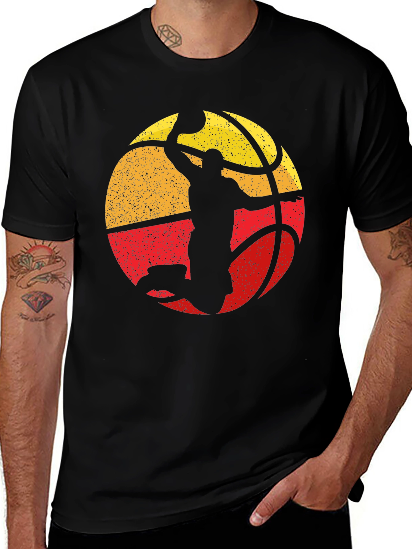 Variant 28 of Retro Basketball Dunk T-Shirt