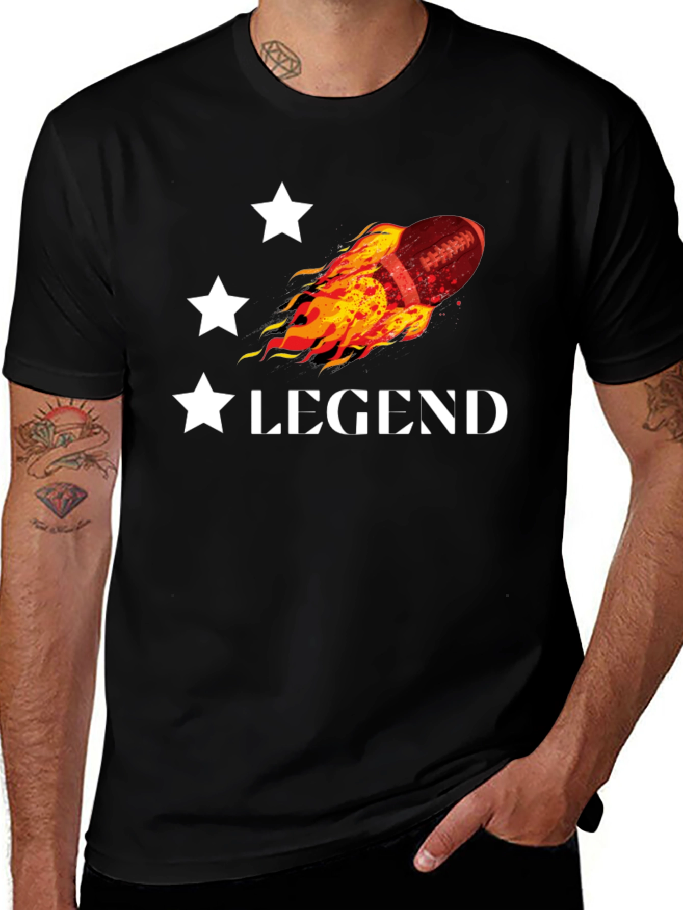 Black Legend Football Graphic Tee main image