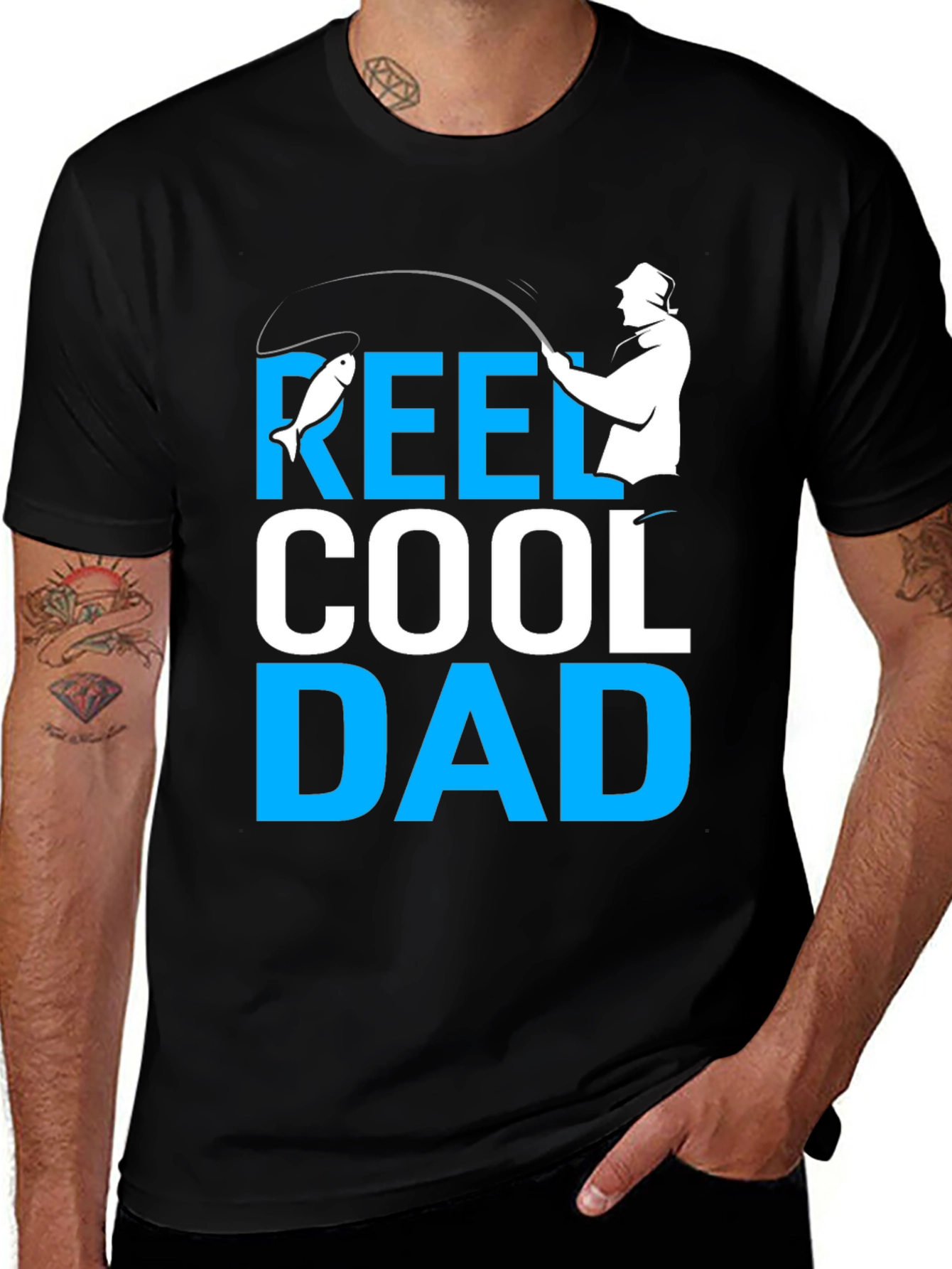 Variant 14 of Reel Cool Dad Fishing T-Shirt