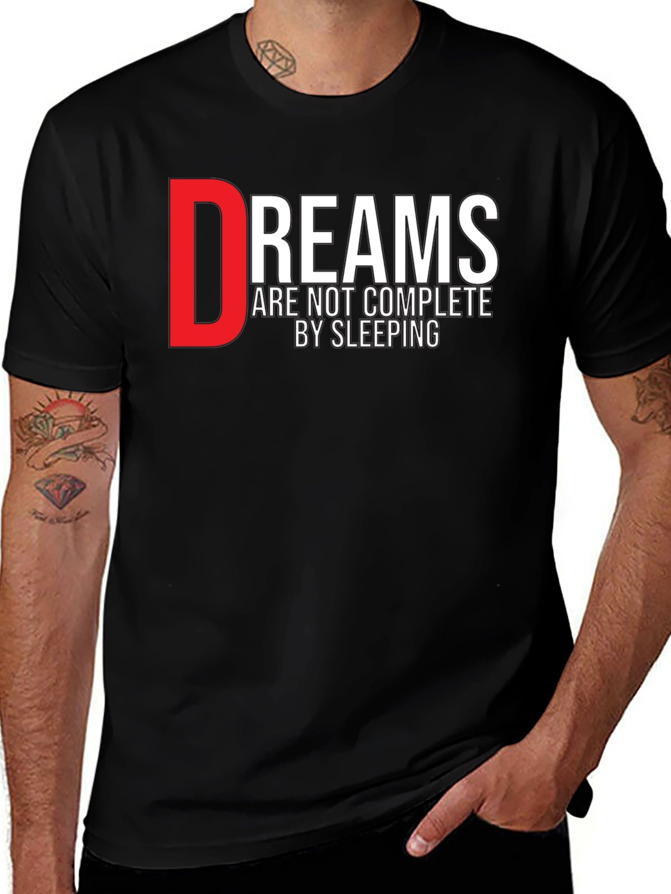 Variant 19 of Dreams Motivational Graphic Print T-Shirt