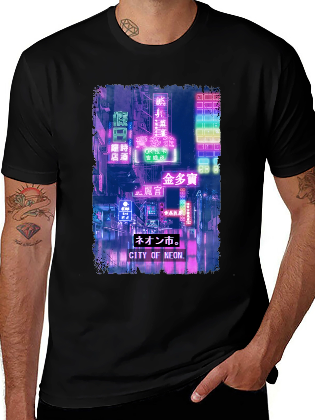 City of Neon T-Shirt - Retro Japanese Aesthetic