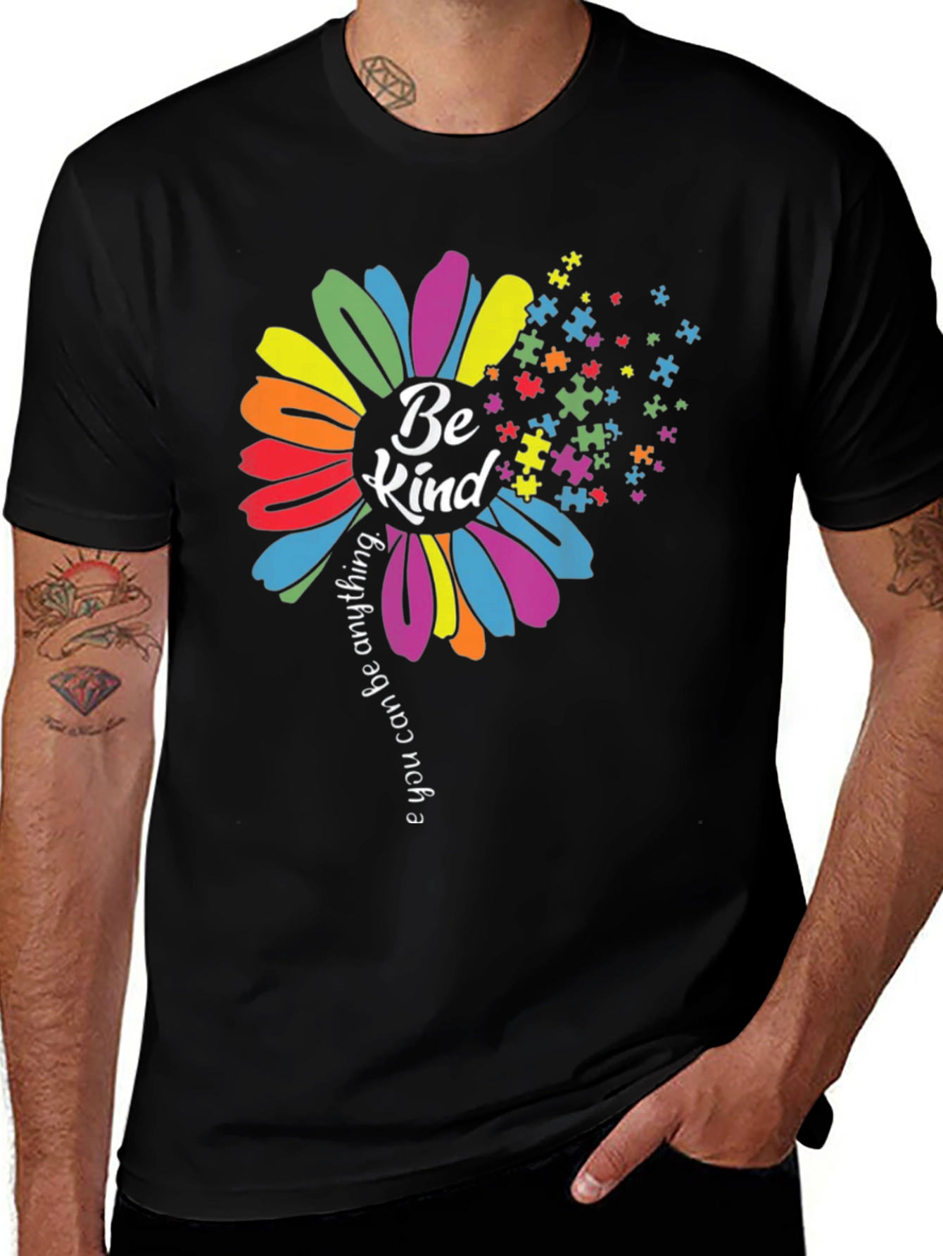 Variant 12 of Be Kind Autism Awareness Flower T-Shirt
