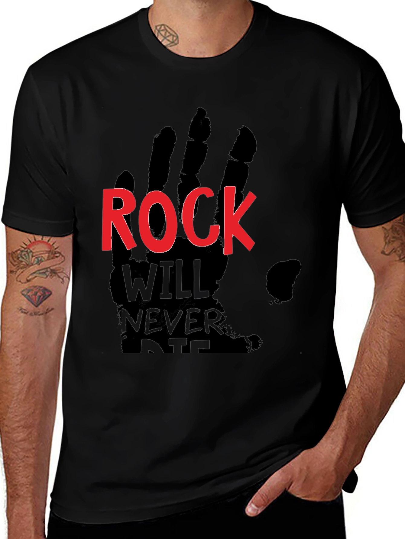 Black Rock Will Never Die Black T-Shirt main image