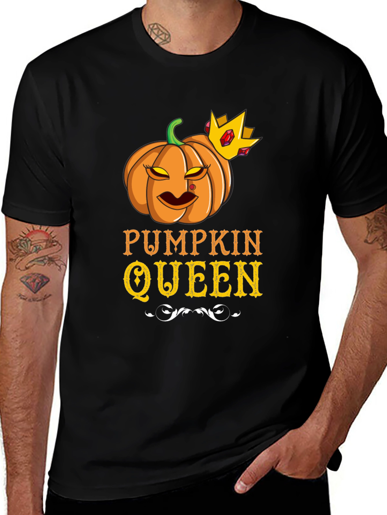 Variant 12 of Pumpkin Queen Graphic Tee - Halloween Style