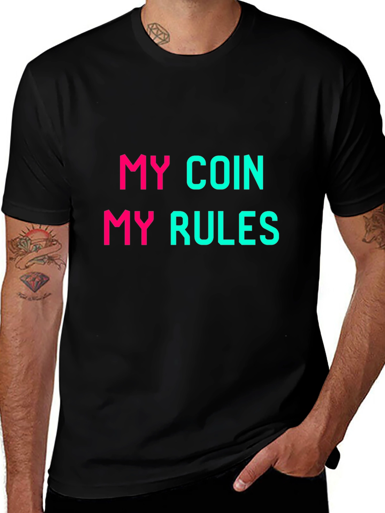 My Coin My Rules Graphic Tee - Black