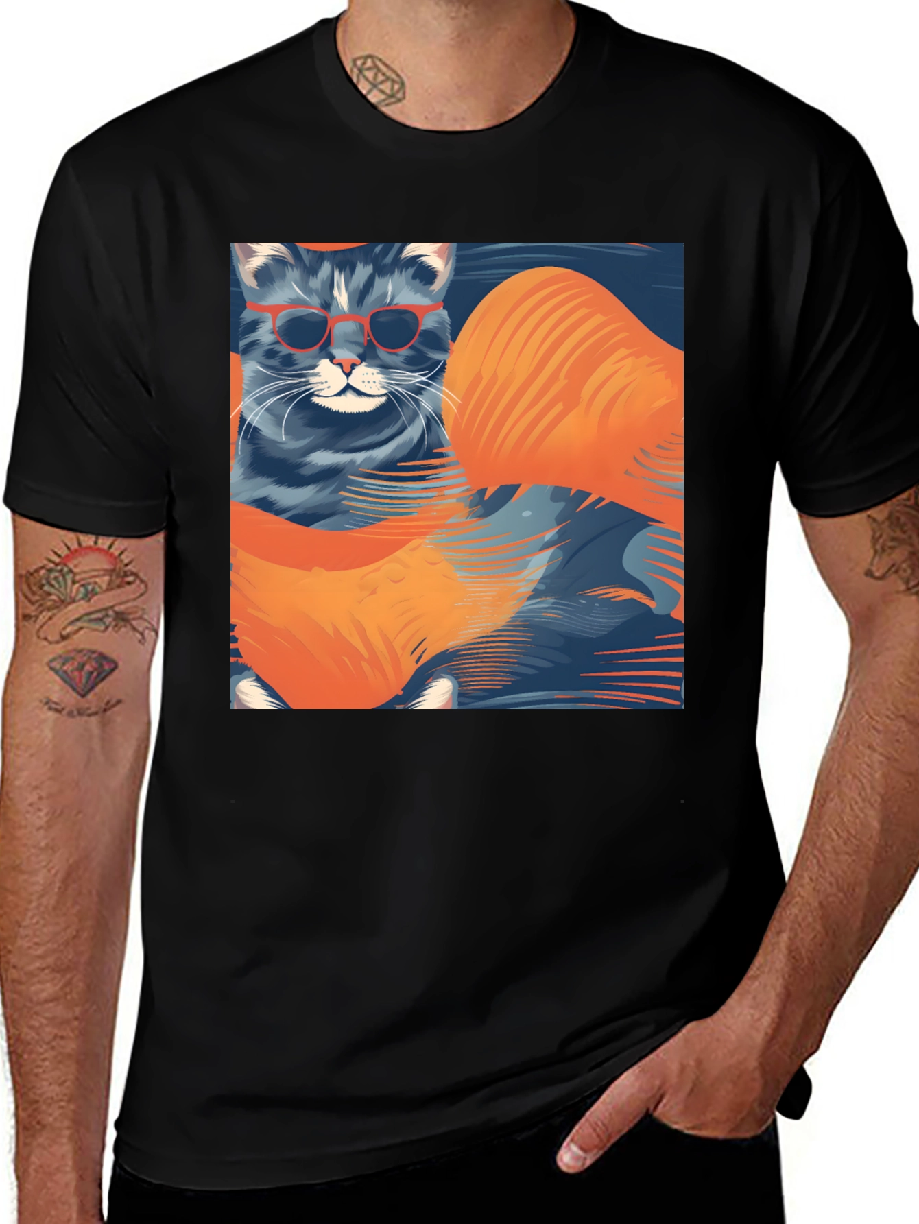 Variant 11 of Cool Cat Graphic T-Shirt