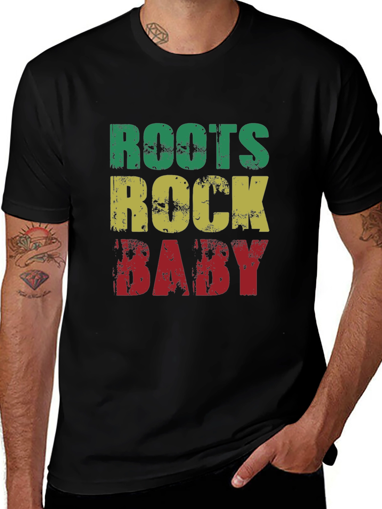 Variant 28 of Roots Rock Baby T-Shirt - Reggae Music Inspired