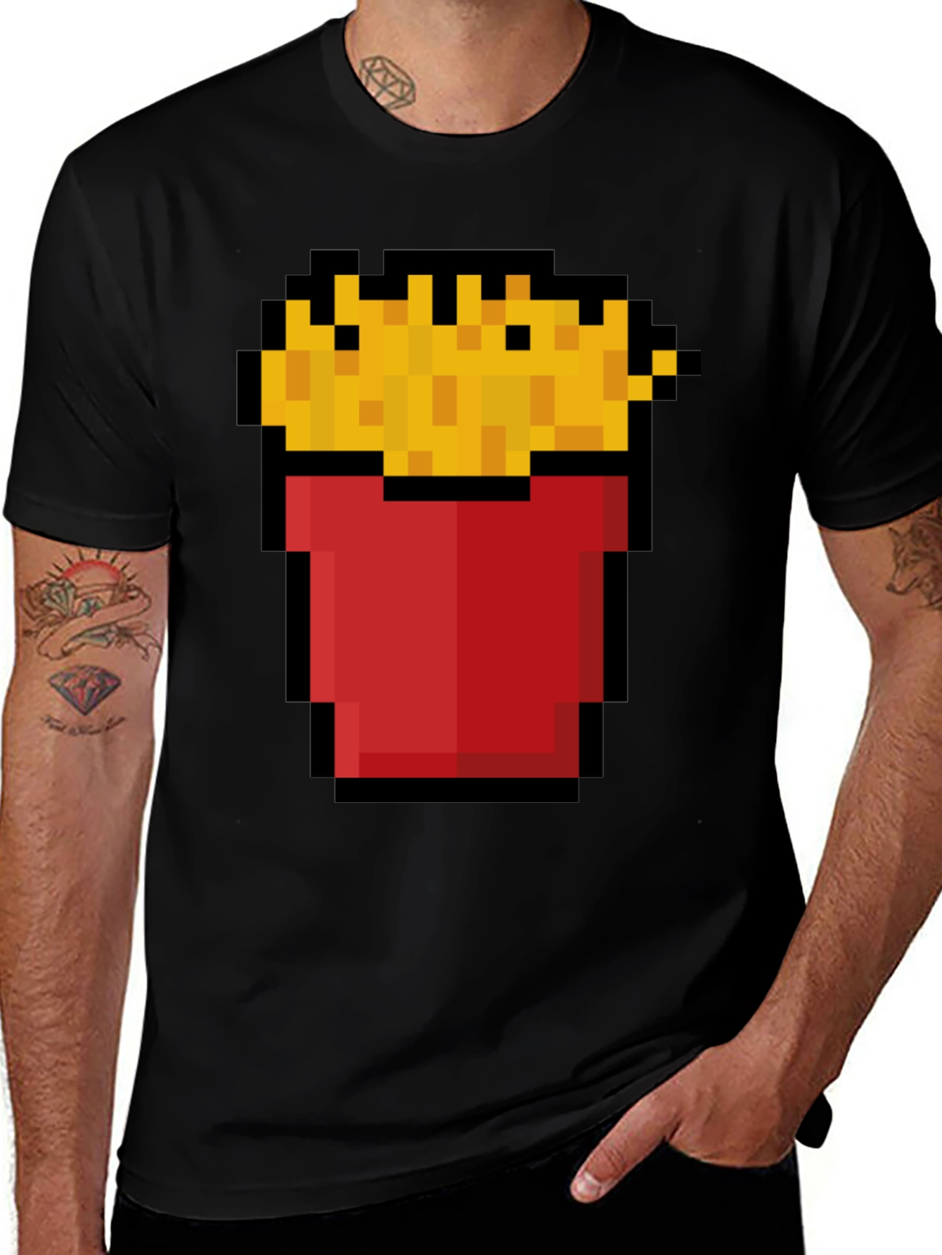 Variant 20 of Pixel Fries Graphic Tee - Retro Gaming Style