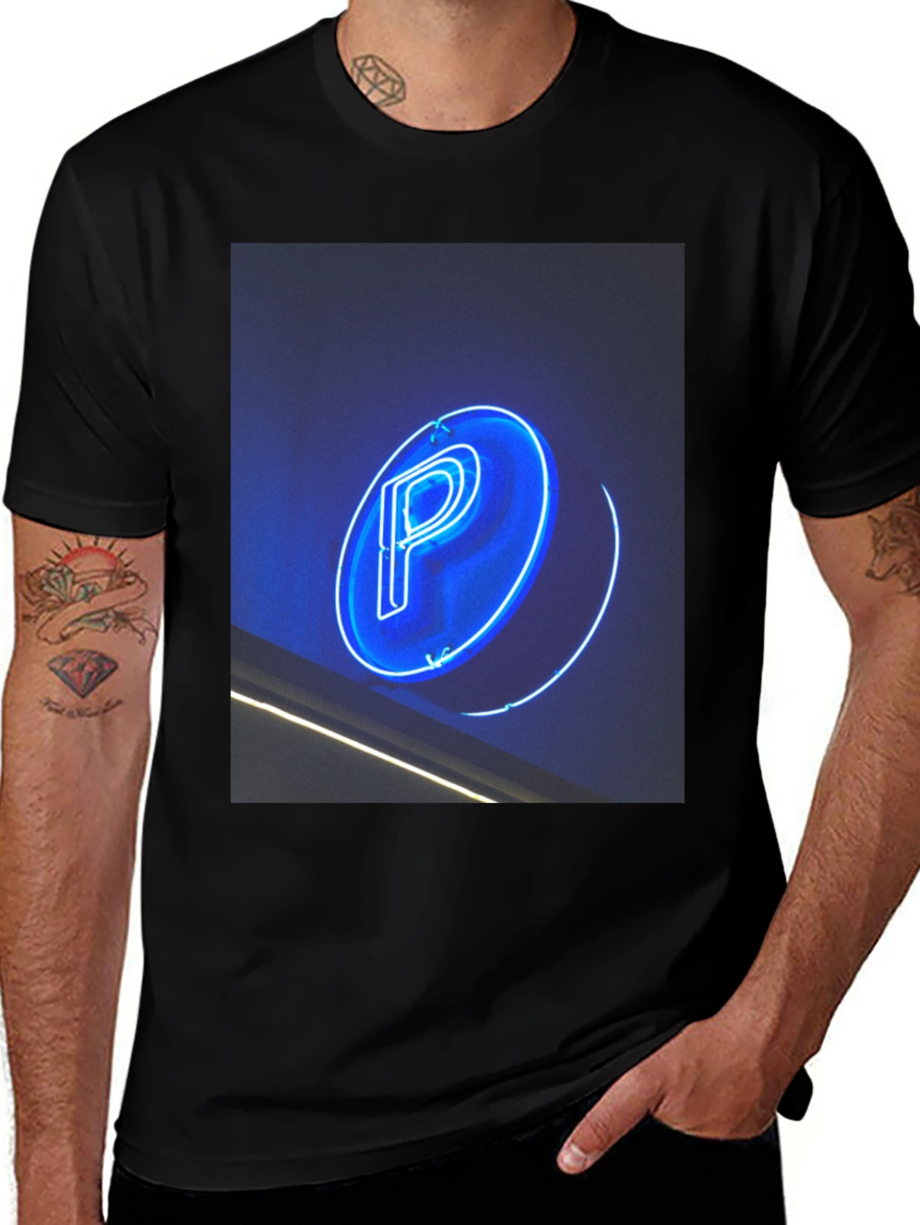 Variant 8 of Neon Parking Sign Graphic Tee