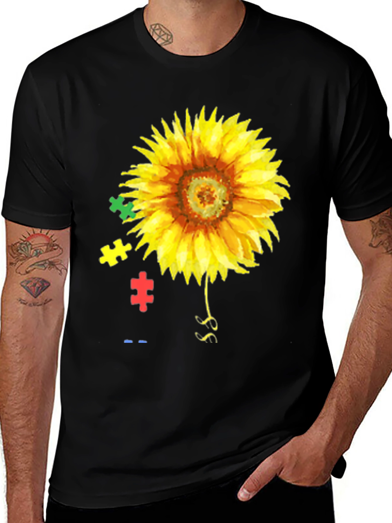 Variant 2 of Sunflower Autism Awareness T-Shirt