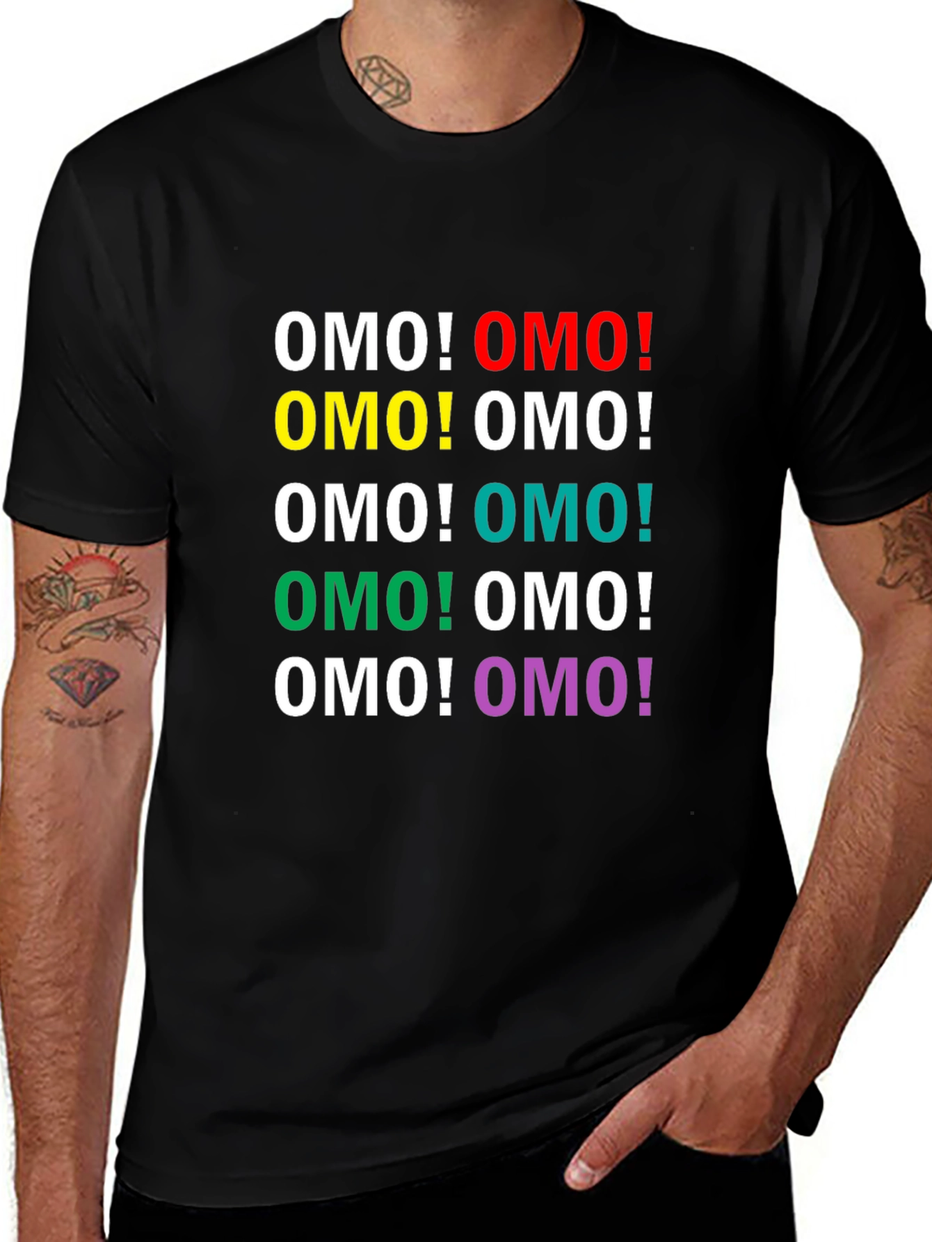 Variant 7 of OMO! Colorful Graphic T-Shirt
