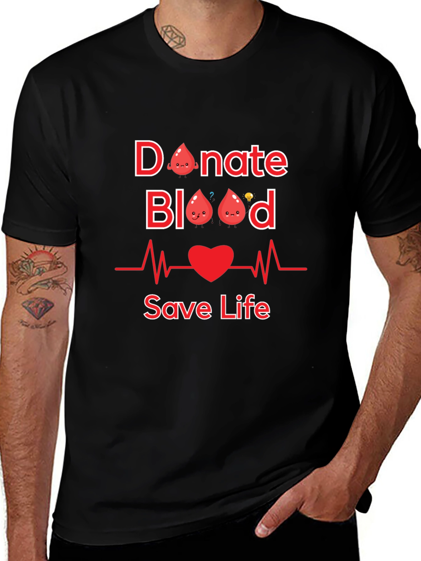 Variant 23 of Donate Blood Save Life T-Shirt