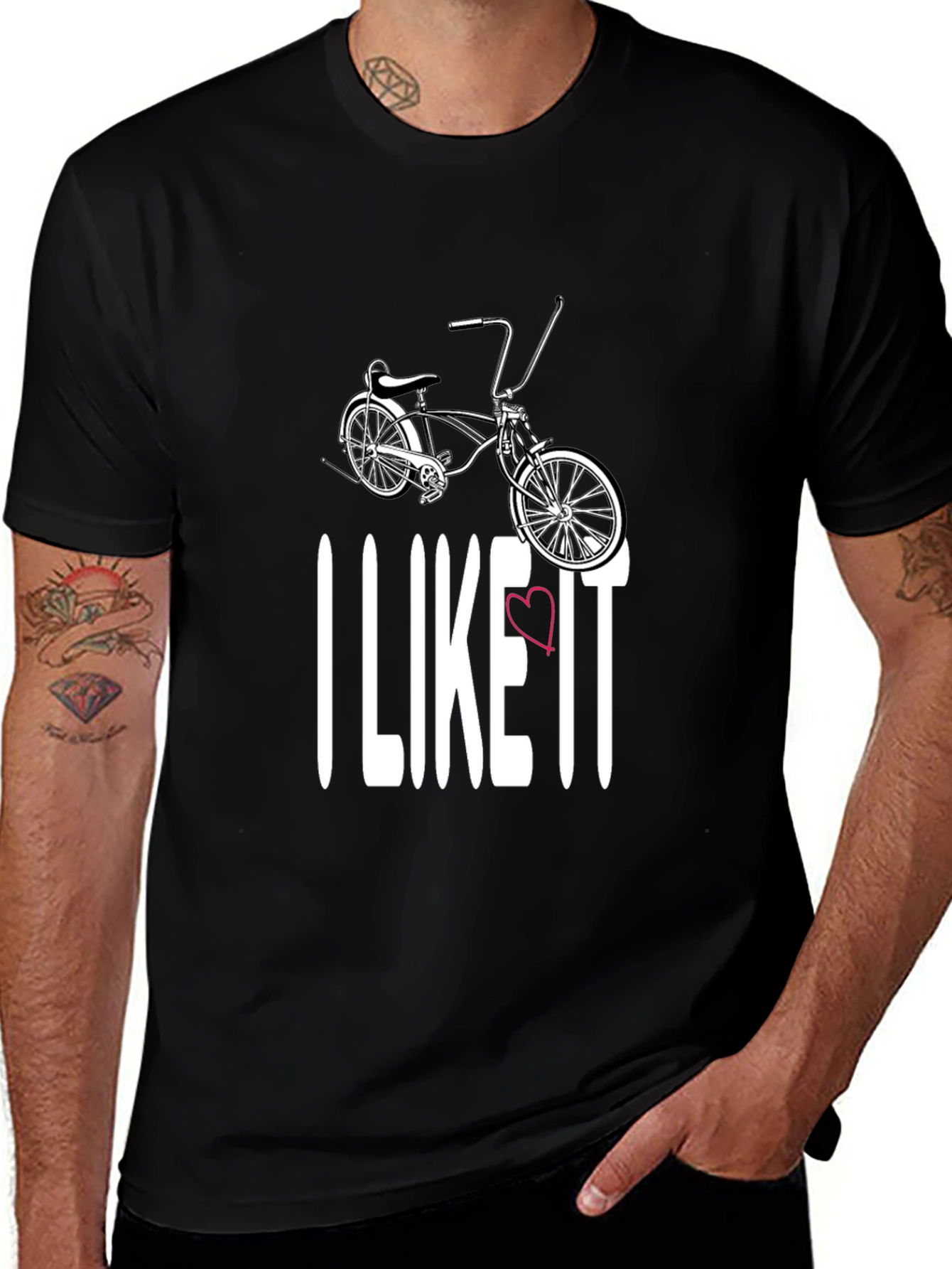 Variant 12 of I Like It Bike Graphic T-Shirt - Black