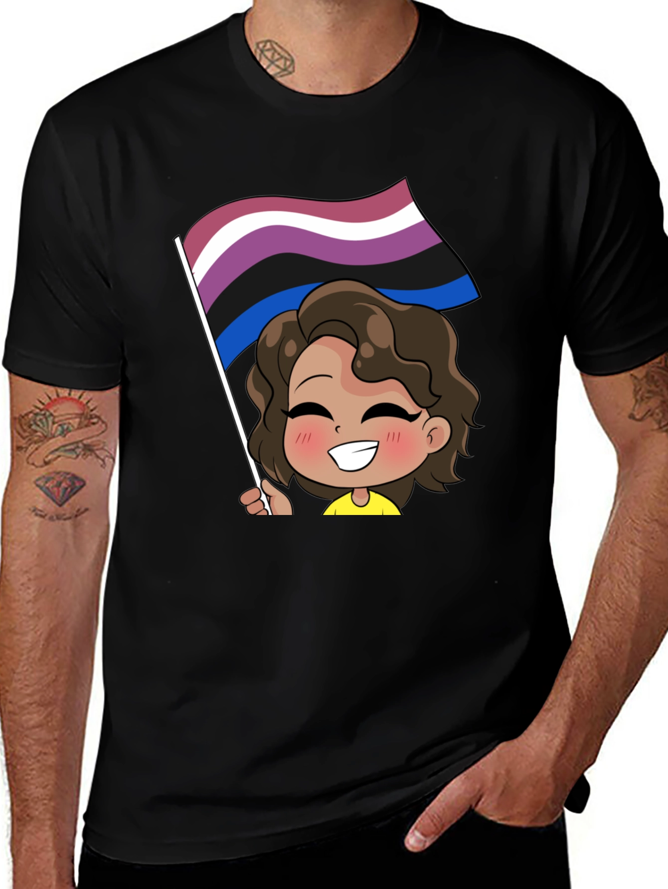 Variant 27 of Omnisexual Pride T-Shirt with Cute Graphic