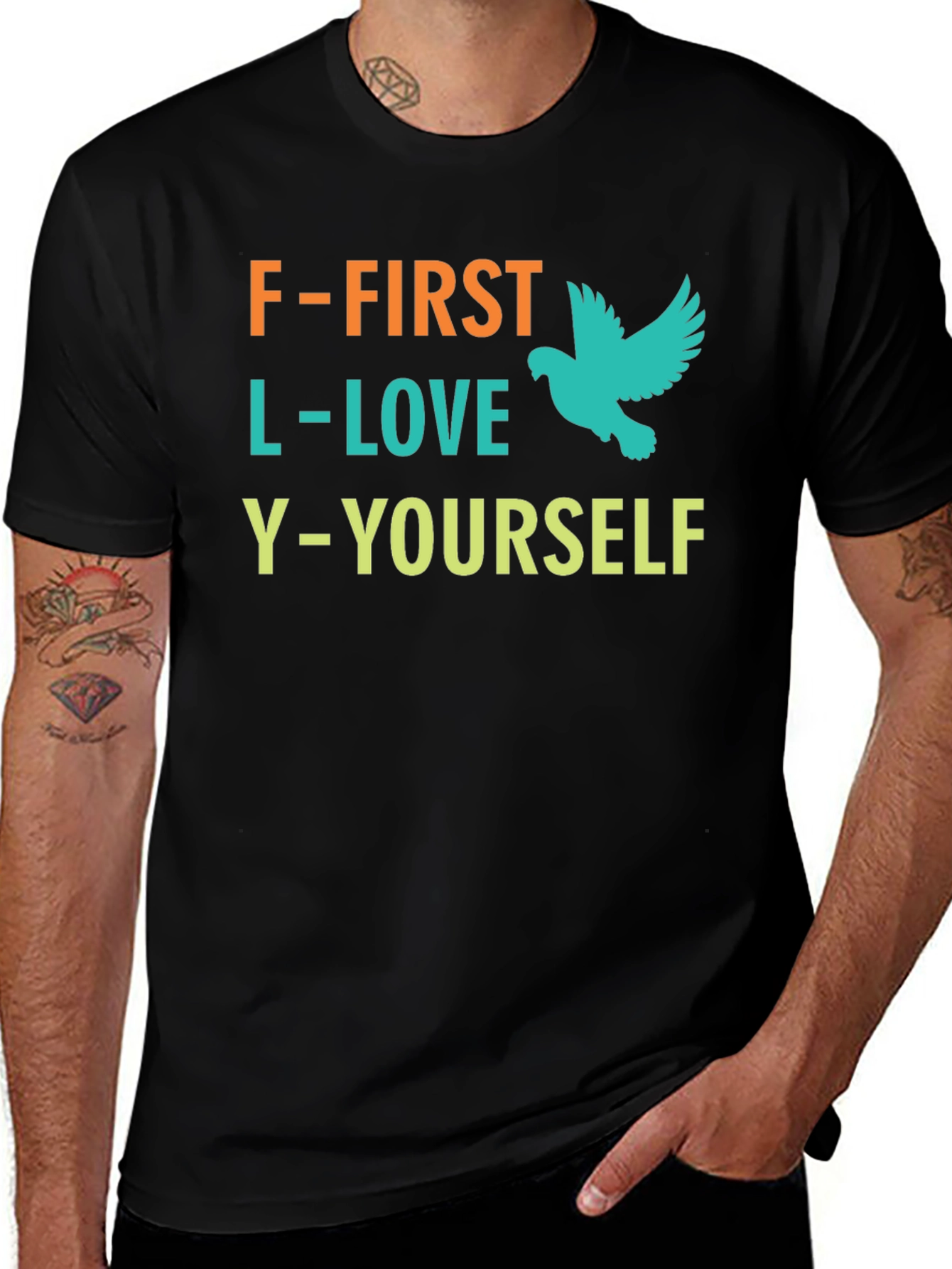 FLY - First Love Yourself T-Shirt - Motivational Dove Tee