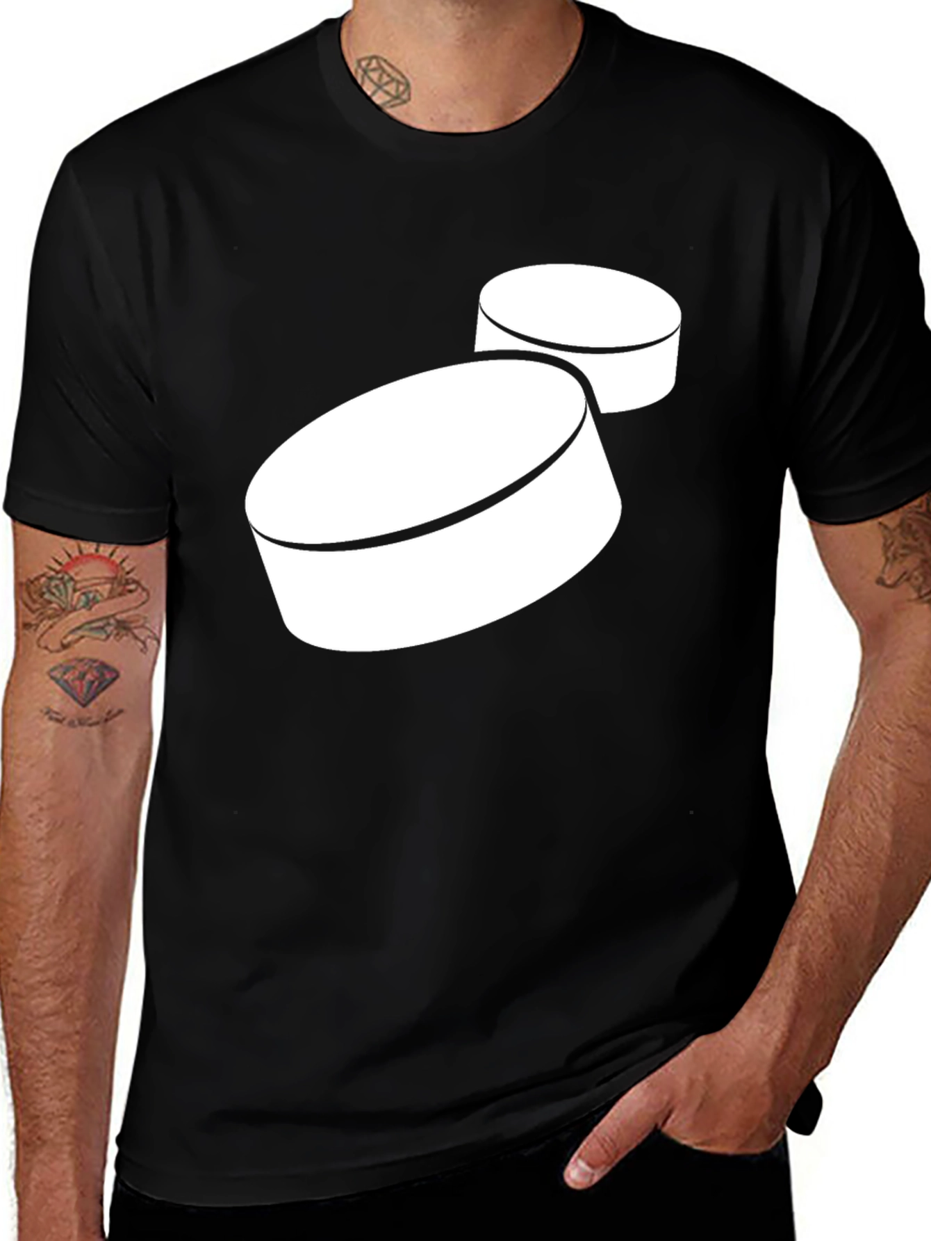 Variant 29 of Puck Life T-Shirt - Black Cotton Hockey Tee