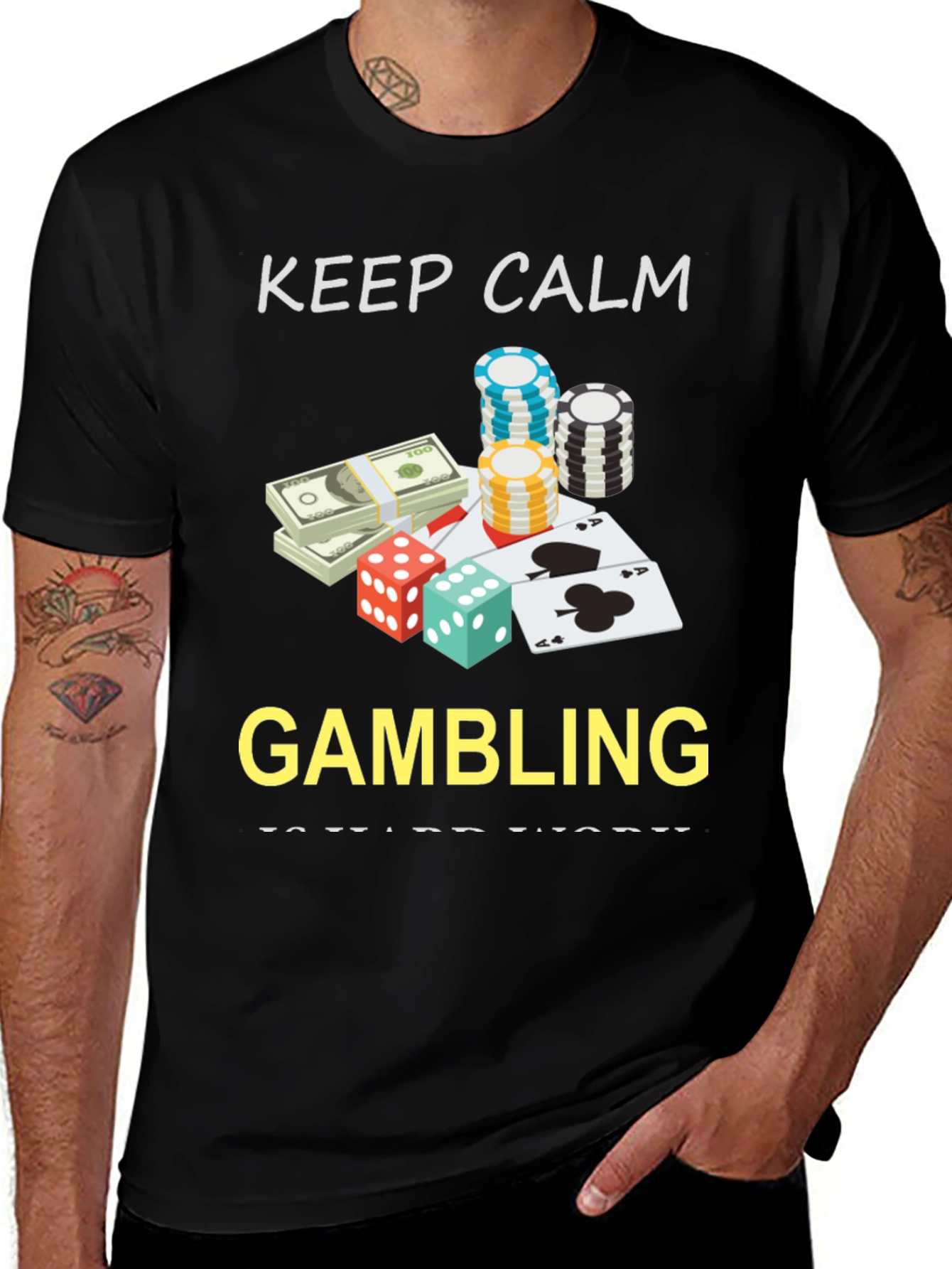 Variant 4 of Keep Calm Gambling T-Shirt