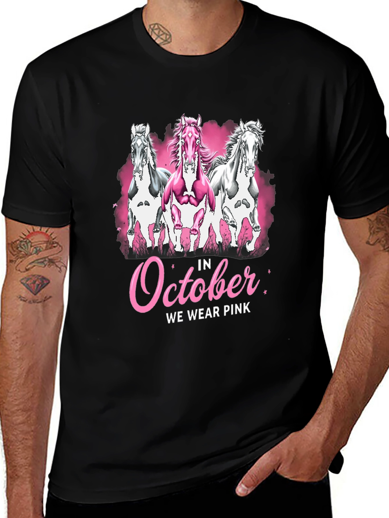 October We Wear Pink Horse T-Shirt