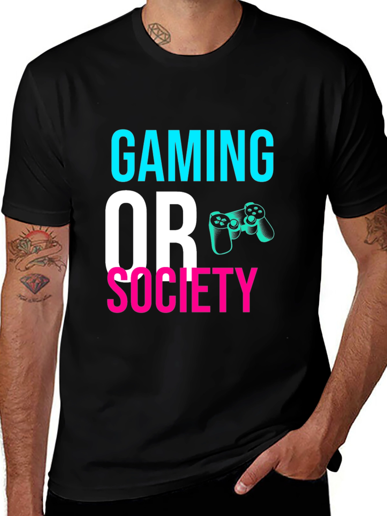 Variant 2 of Gaming or Society Graphic T-Shirt