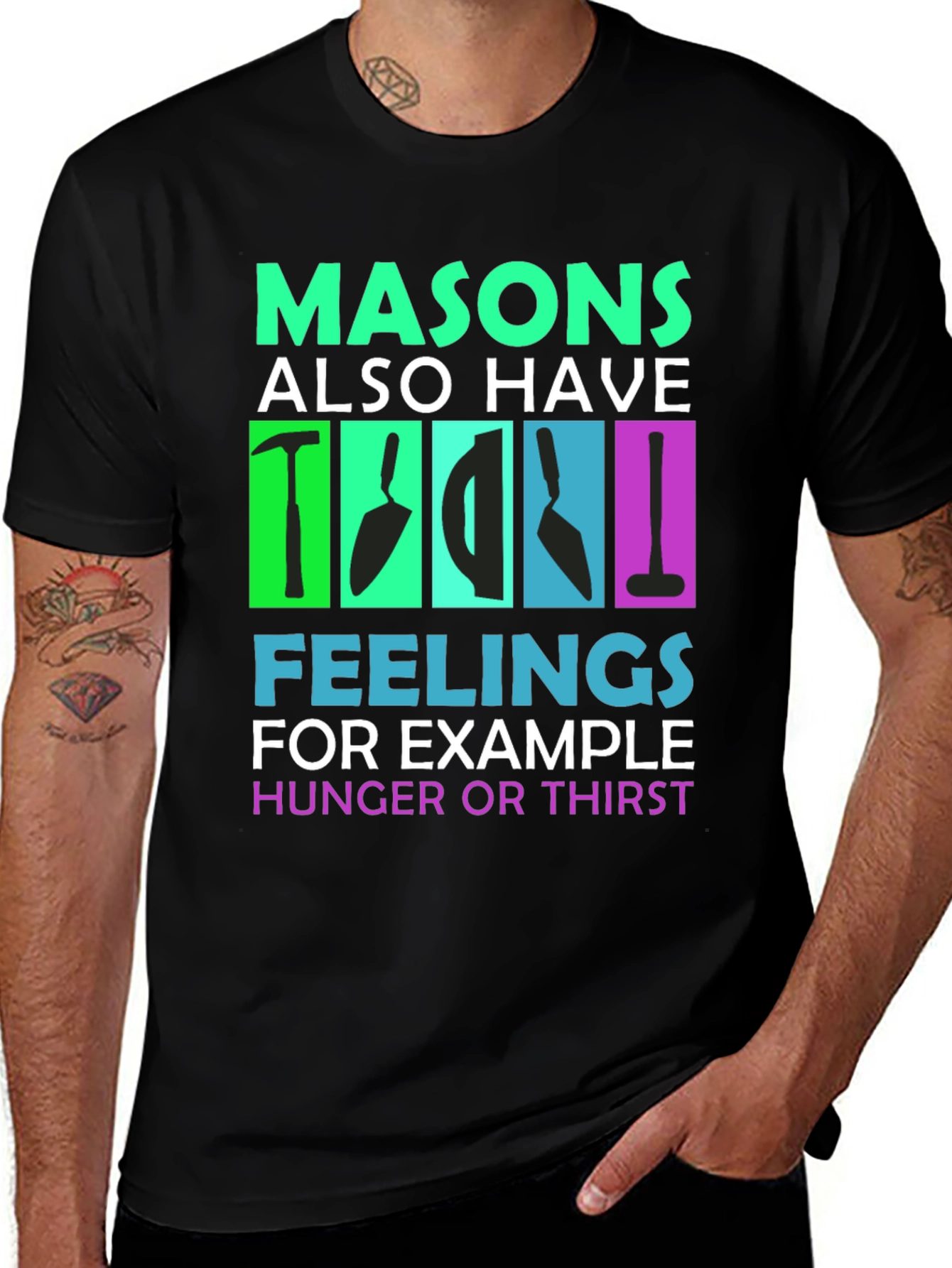 Variant 2 of Masons Also Have Feelings T-Shirt Funny Masonry Gift