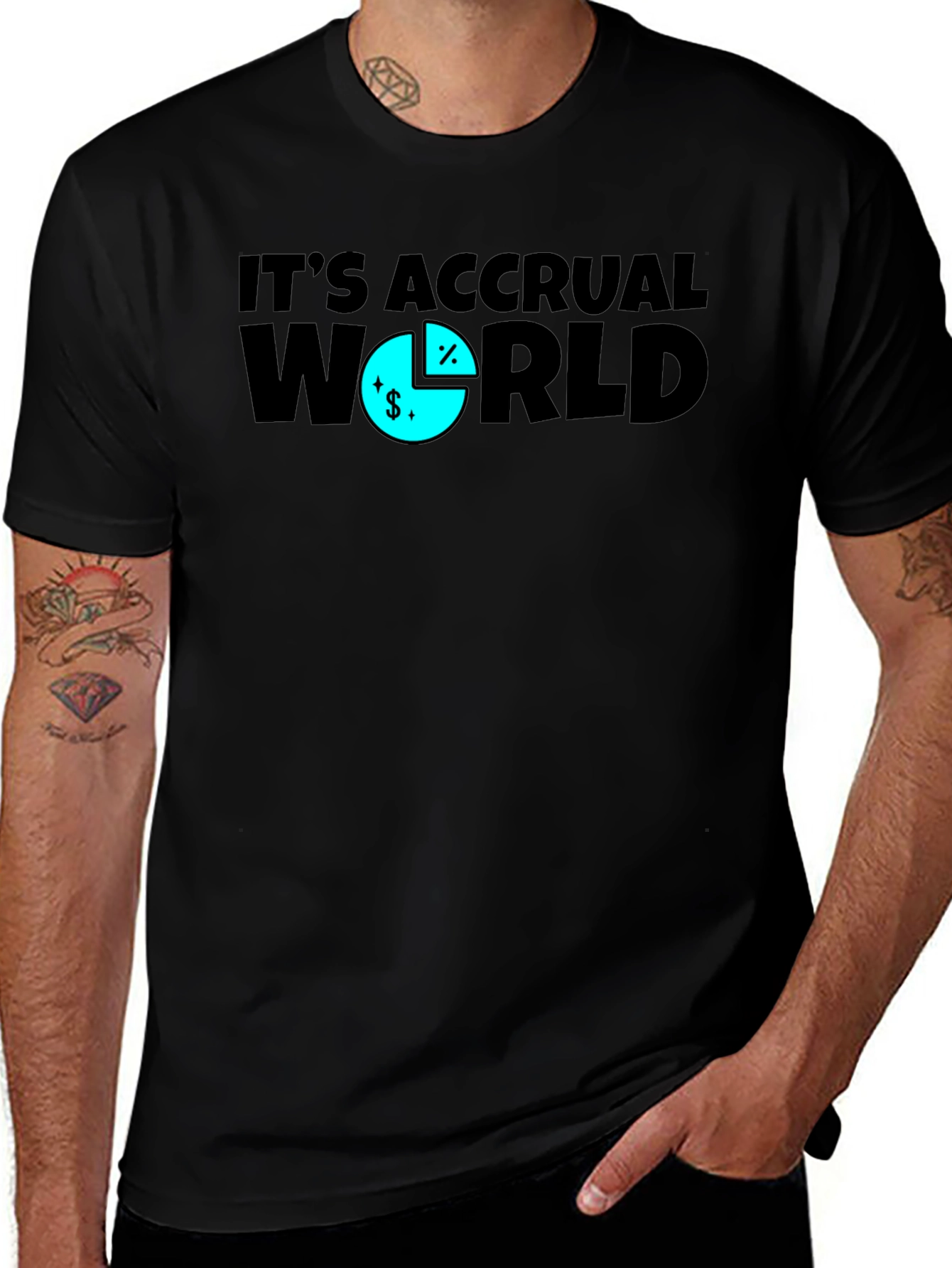 Variant 11 of It's Accrual World Funny Accounting T-Shirt