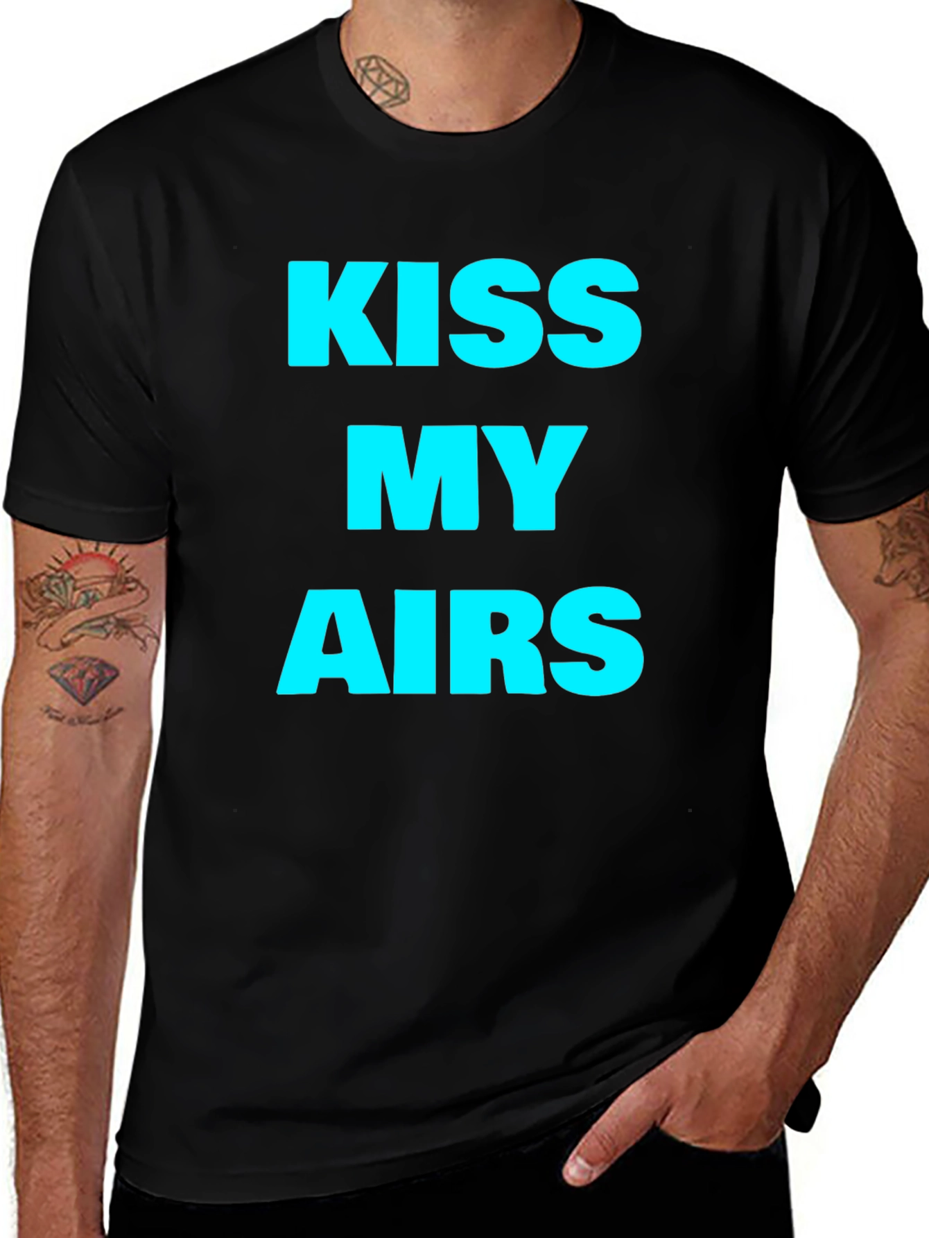 Variant 7 of Kiss My Airs Black Graphic T-Shirt